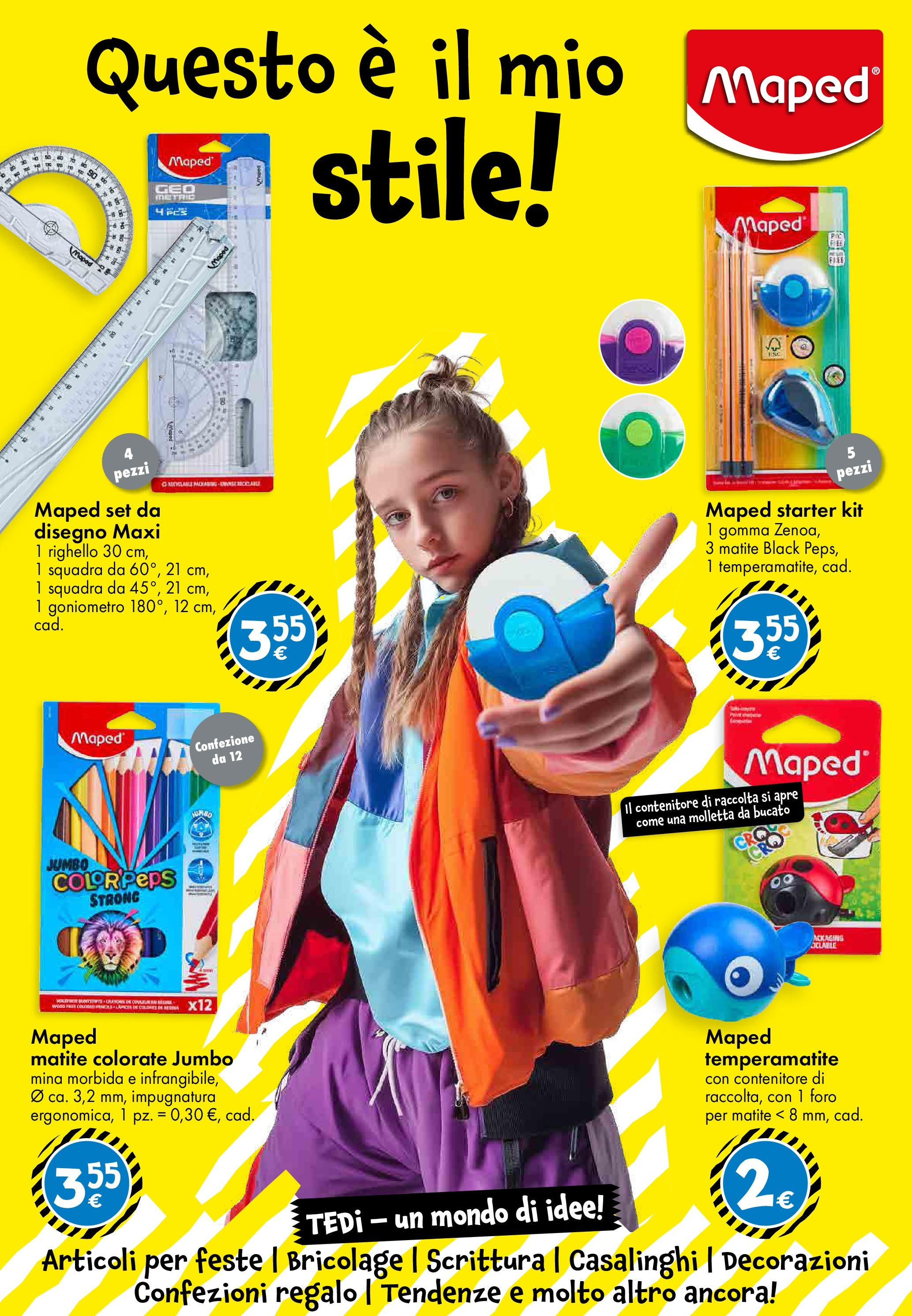 Nuovo TEDi - TEDi volantino fino al 30.08.2025 dal 20/08/2025 > offerte anteprima 🛍️ | Pagina: 7 | Prodotti: Temperamatite, Contenitore, Matite colorate, Decorazioni