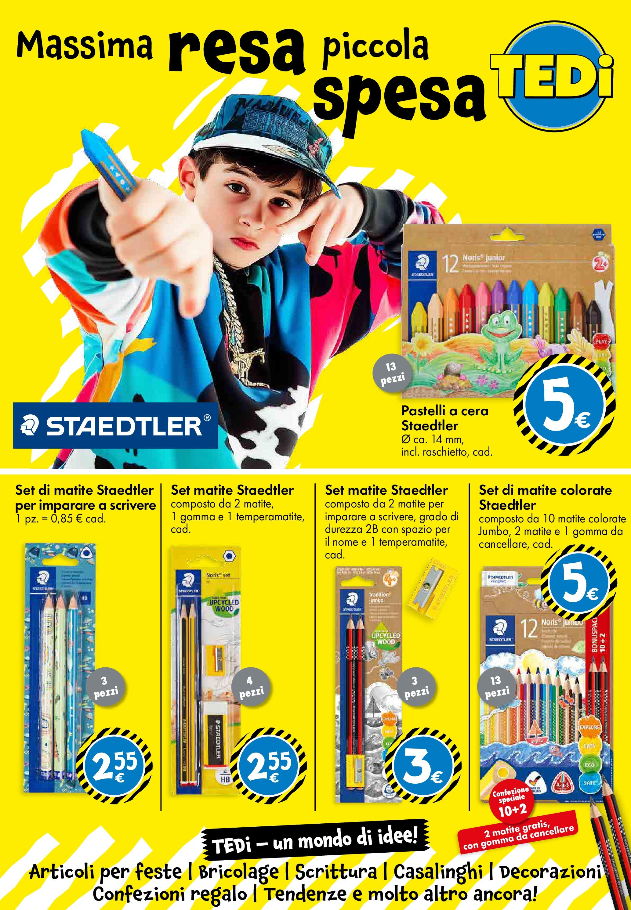 Nuovo TEDi - TEDi volantino fino al 30.08.2025 dal 20/08/2025 > offerte anteprima 🛍️ | Pagina: 8 | Prodotti: Pastelli a cera, Matite colorate, Pastelli, Decorazioni