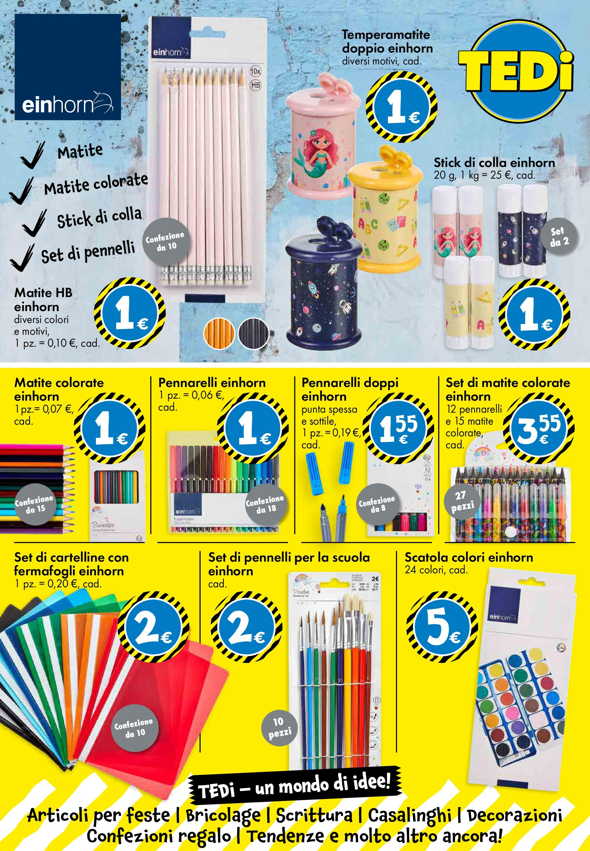 Nuovo TEDi - TEDi volantino fino al 30.08.2025 dal 20/08/2025 > offerte anteprima 🛍️ | Pagina: 12 | Prodotti: Colla, Matite colorate, Scatola, Decorazioni