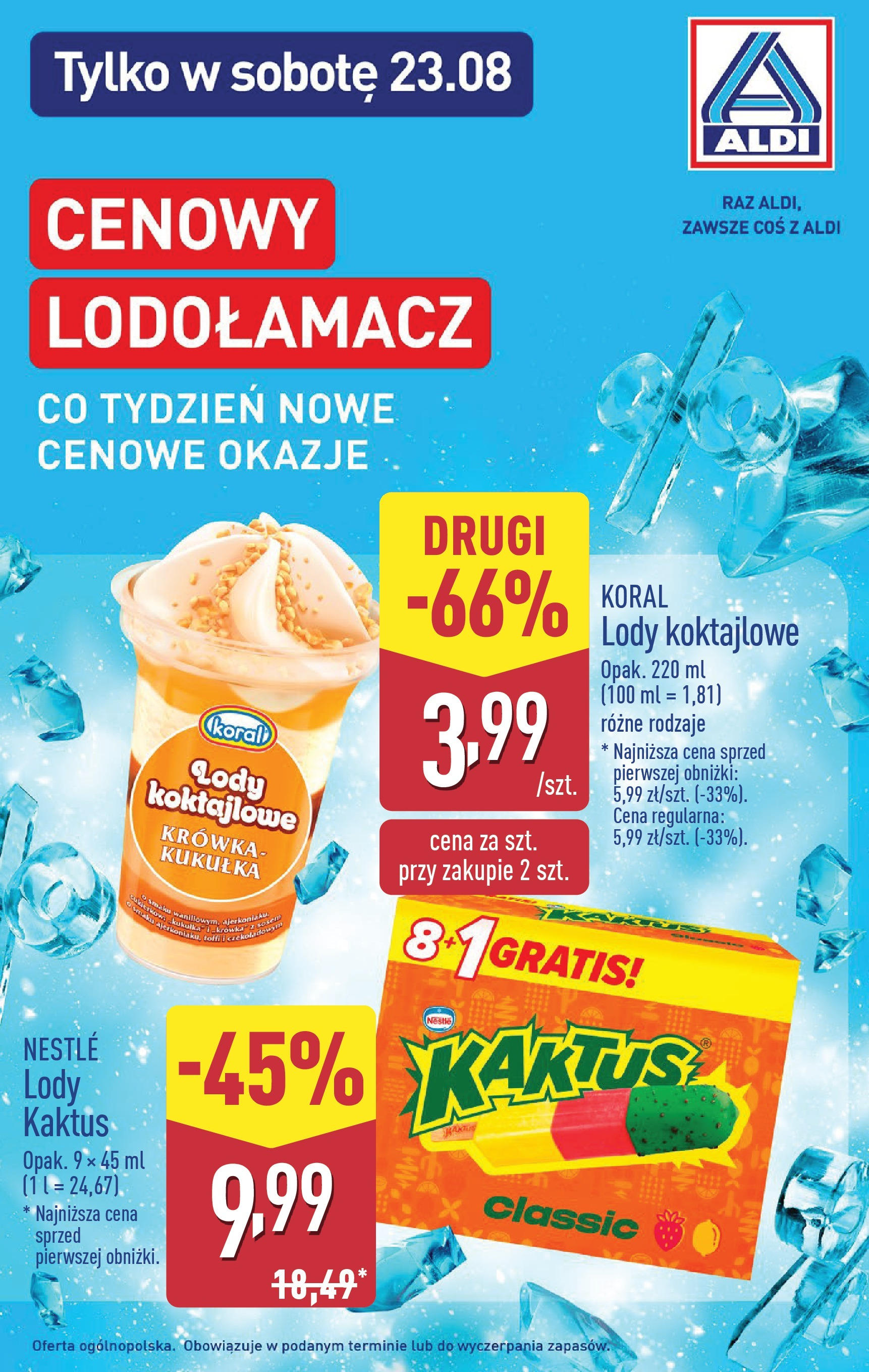 Aldi Gazetka - Okazje na weekend od 21.08.2025 - Ulotka PDF, promocje | Strona: 7 | Produkty: Krowka, Lody Kaktus, Lody