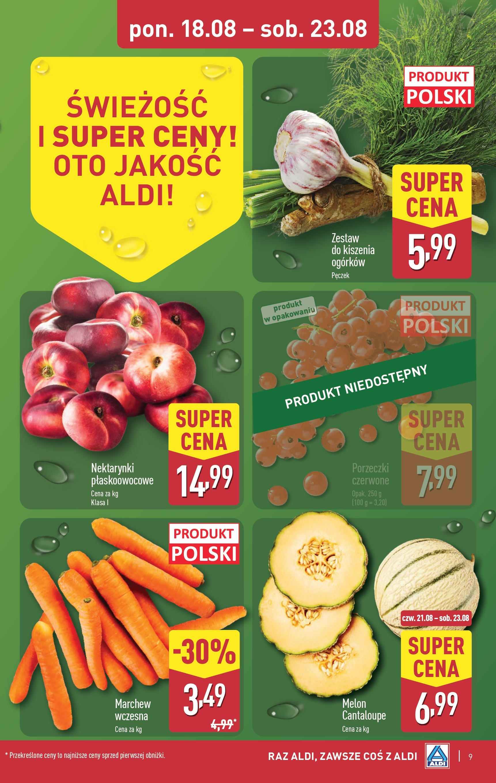 Aldi Gazetka - Okazje na weekend od 21.08.2025 - Ulotka PDF, promocje | Strona: 9 | Produkty: Melon