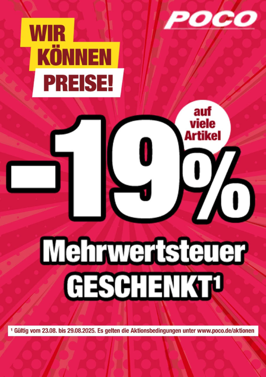 Poco: 19% Mehrwertsteuer geschenkt!