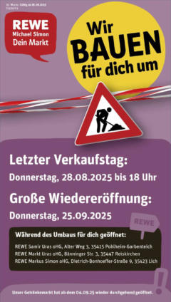 Rewe prospekt Fernwald / Steinbach	 gültig ab dem 24.08.2025