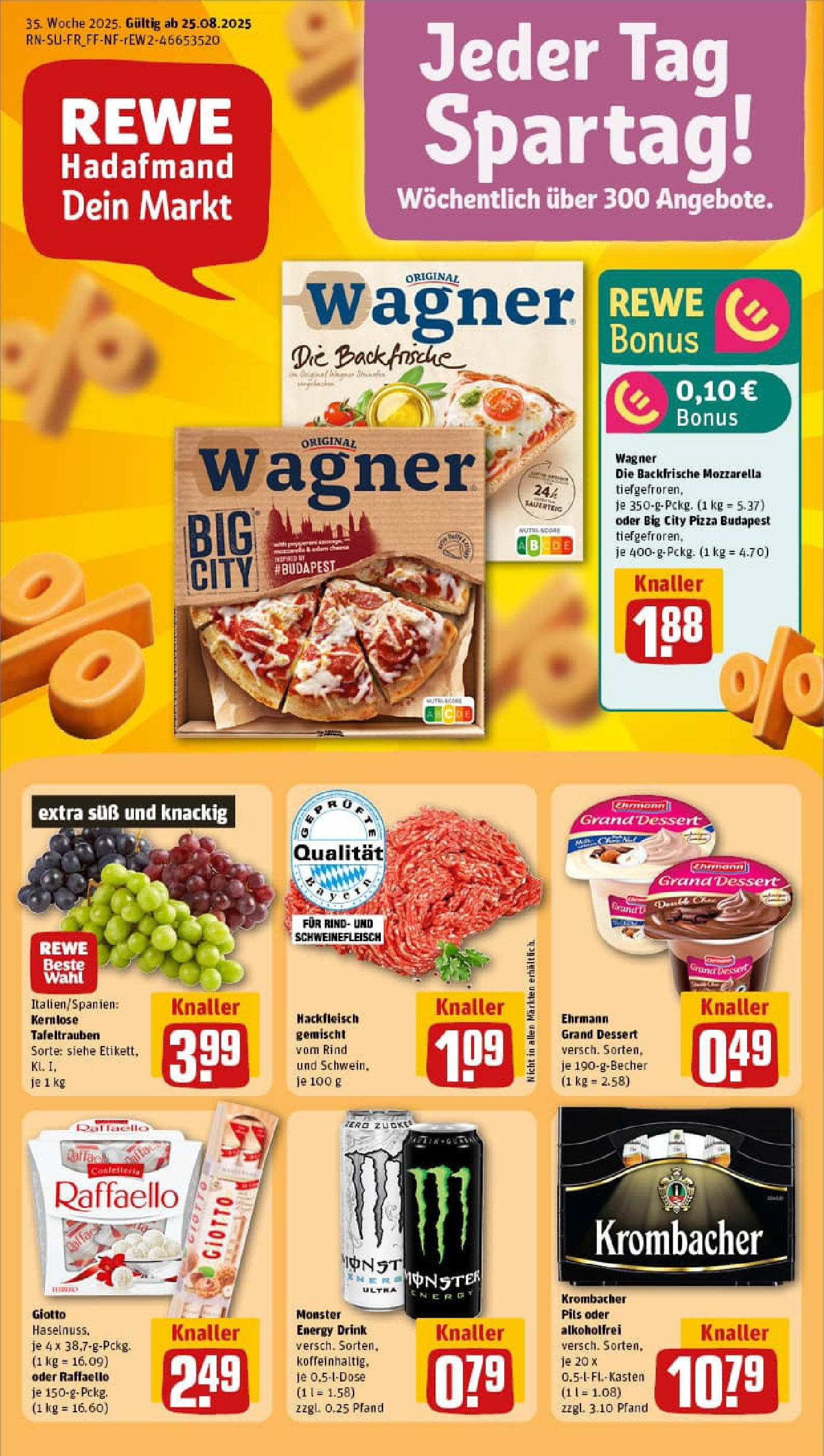 REWE Prospekt ab 24.08.2025 zum Blättern » Angebote | Seite: 1 | Produkte: Energy, Pils, Krombacher, Schweinefleisch REWE Prospekt ab 24.08.2025 zum Blättern » Angebote | Seite: 1 | Produkte: Energy, Pils, Krombacher, Schweinefleisch