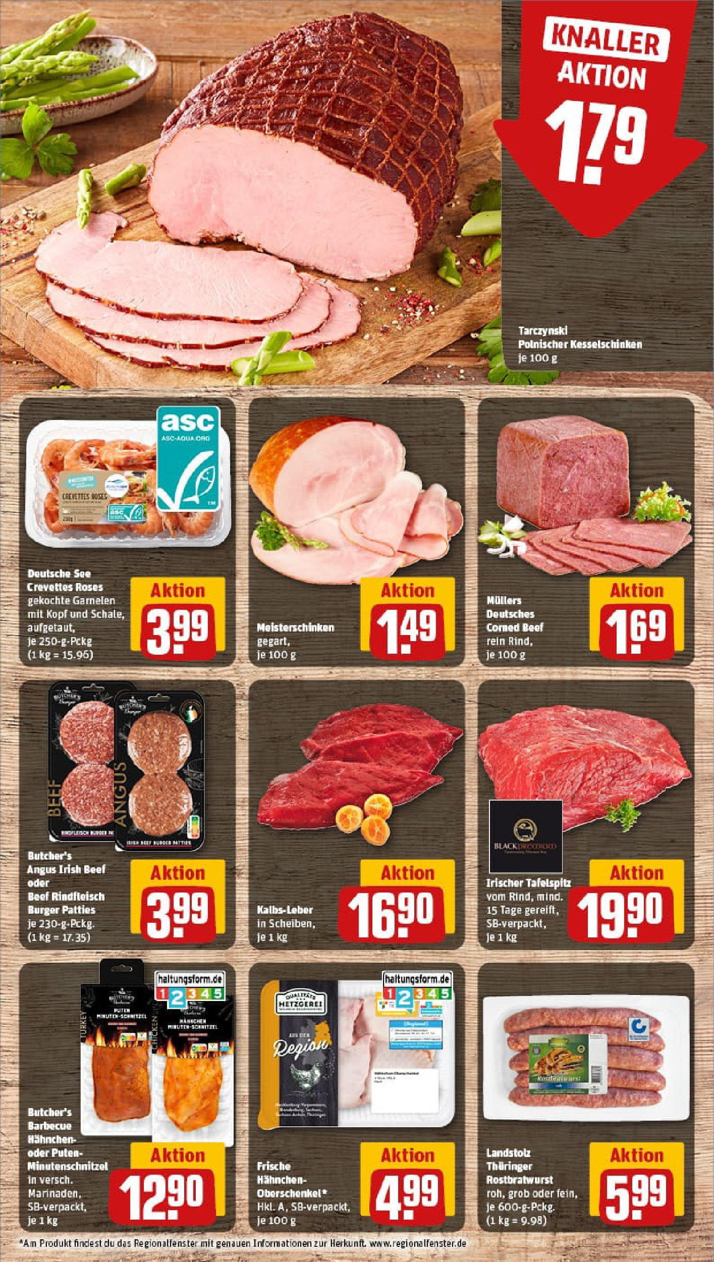 REWE Prospekt ab 24.08.2025 zum Blättern » Angebote | Seite: 8 | Produkte: Tafelspitz, Garnelen, Kalbsleber, Rindfleisch