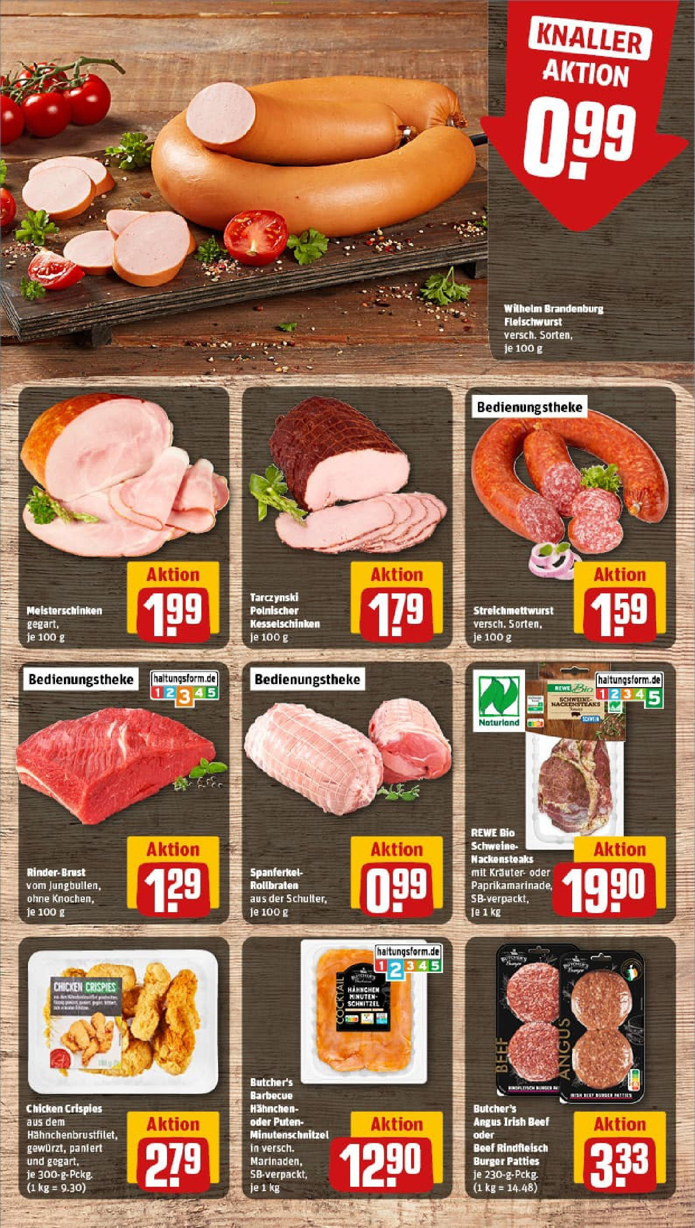 REWE Prospekt ab 25.08.2025 zum Blättern » Angebote | Seite: 8 | Produkte: Hahnchen, Burger, Schnitzel, Rindfleisch REWE Prospekt ab 25.08.2025 zum Blättern » Angebote | Seite: 8 | Produkte: Hahnchen, Burger, Schnitzel, Rindfleisch