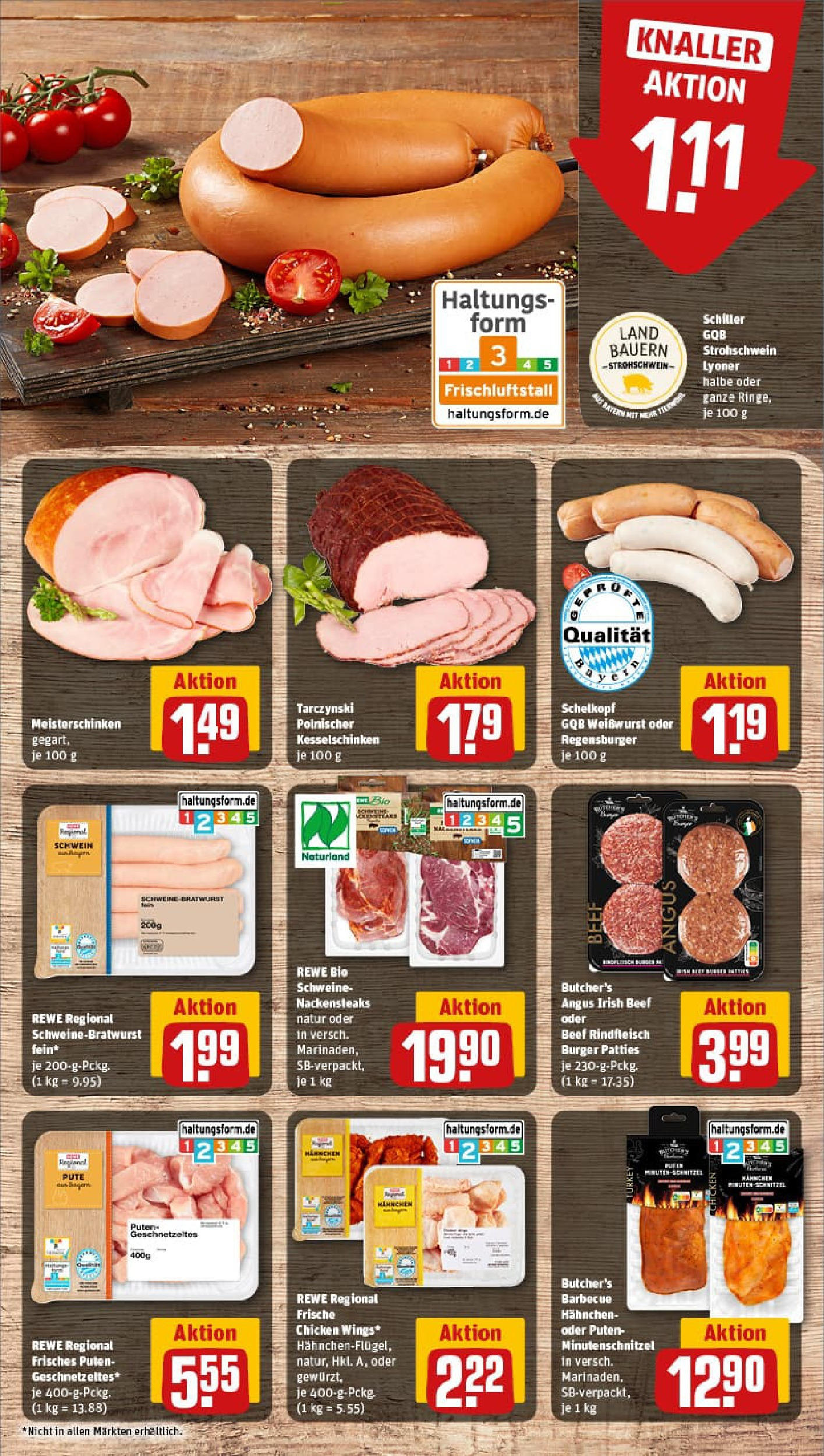 REWE Prospekt ab 25.08.2025 zum Blättern » Angebote | Seite: 8 | Produkte: Bratwurst, Burger, Weißwurst, Steak