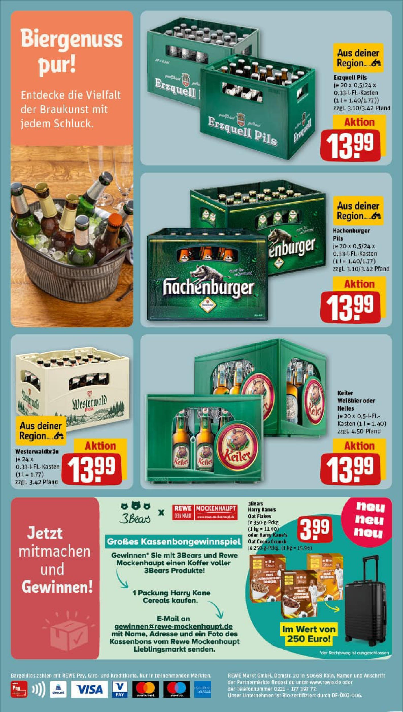 REWE Prospekt ab 24.08.2025 zum Blättern » Angebote | Seite: 2 | Produkte: Weißbier, Pils, Koffer REWE Prospekt ab 24.08.2025 zum Blättern » Angebote | Seite: 2 | Produkte: Weißbier, Pils, Koffer