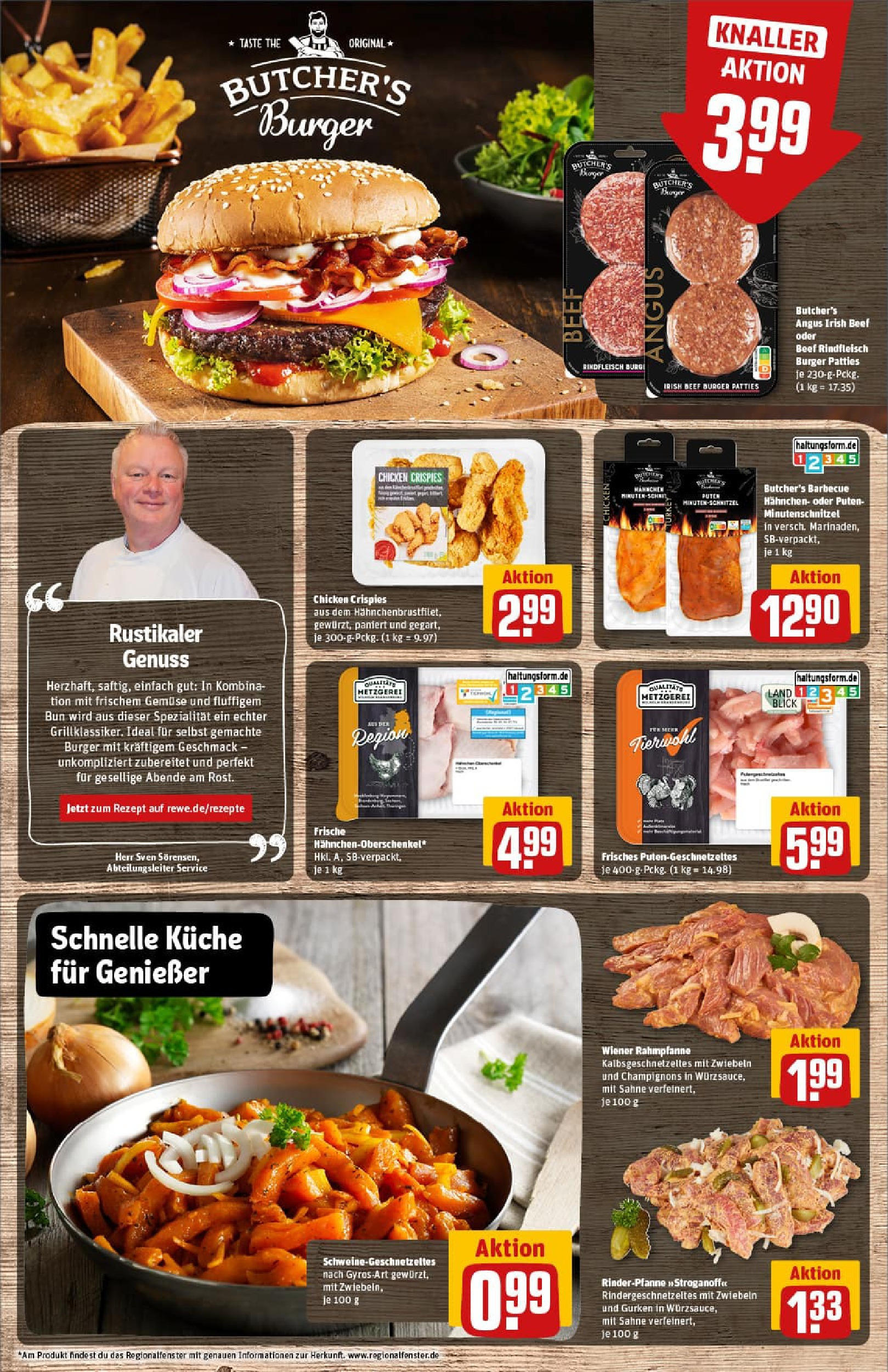 REWE Prospekt ab 24.08.2025 zum Blättern » Angebote | Seite: 8 | Produkte: Hahnchen, Burger, Champignons, Sahne REWE Prospekt ab 24.08.2025 zum Blättern » Angebote | Seite: 8 | Produkte: Hahnchen, Burger, Champignons, Sahne