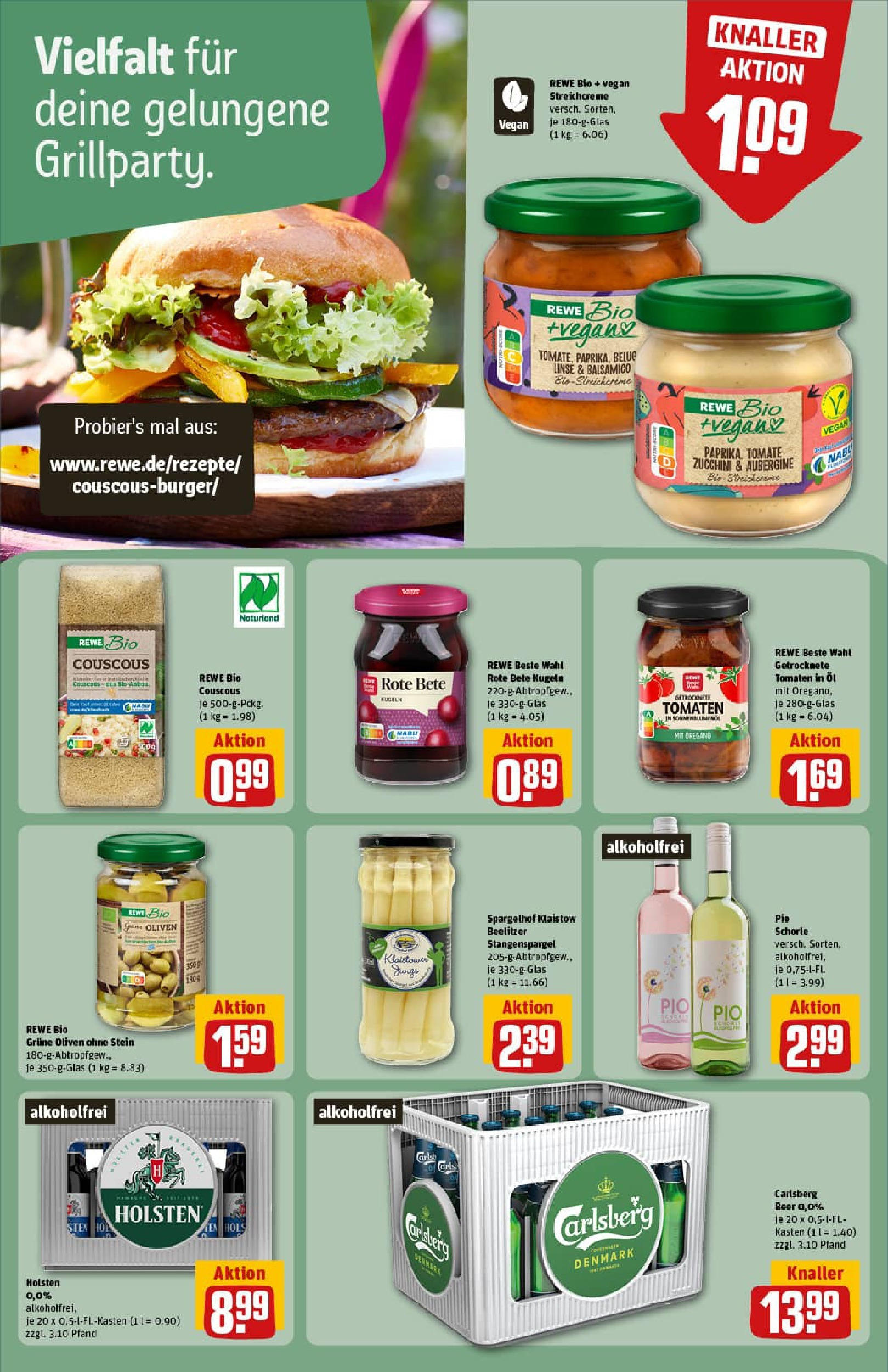 REWE Prospekt ab 24.08.2025 zum Blättern » Angebote | Seite: 21 | Produkte: Carlsberg, Öl, Balsamico, Zucchini REWE Prospekt ab 24.08.2025 zum Blättern » Angebote | Seite: 21 | Produkte: Carlsberg, Öl, Balsamico, Zucchini