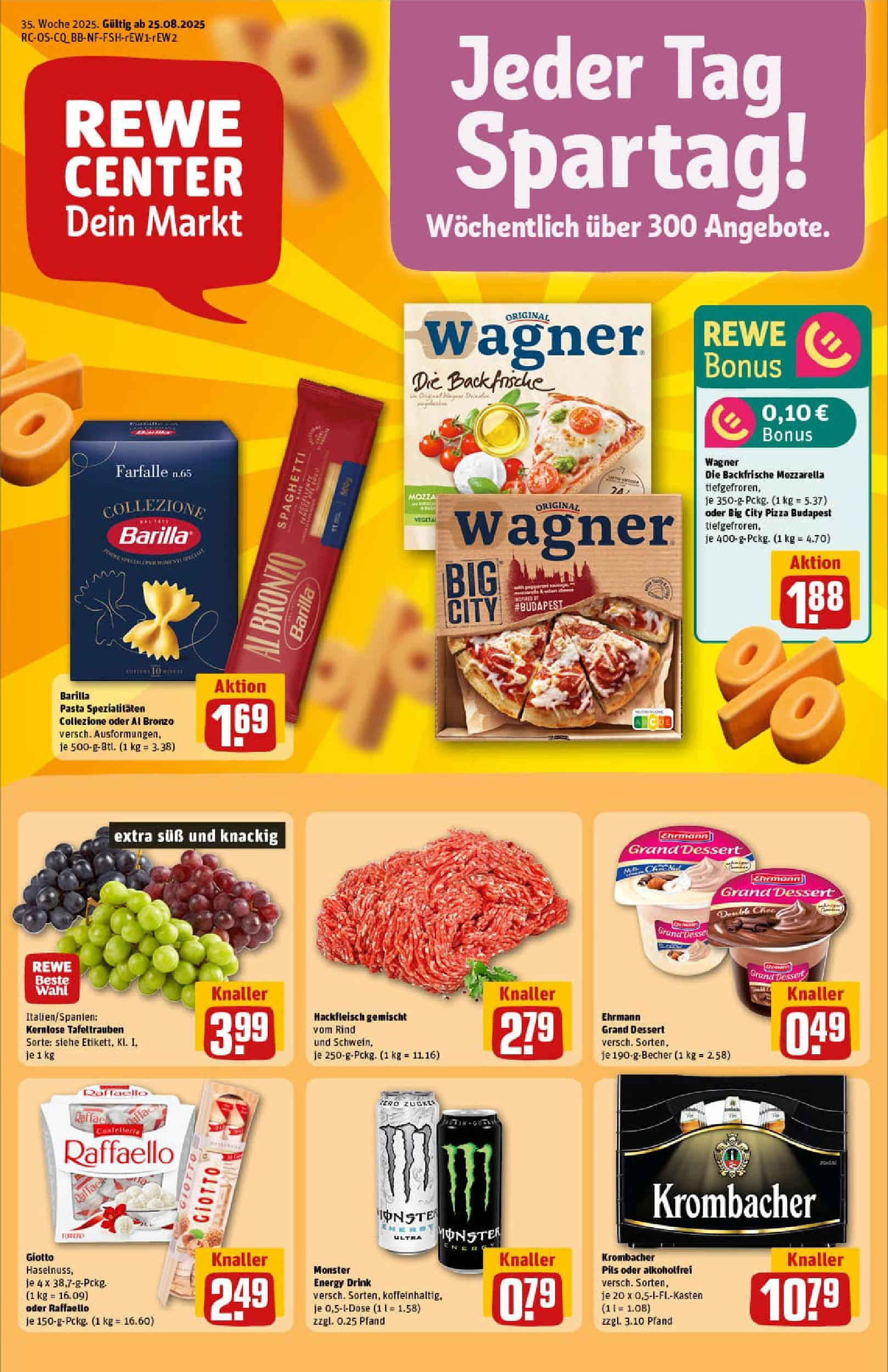 REWE Prospekt ab 24.08.2025 zum Blättern » Angebote | Seite: 1 | Produkte: Mozzarella, Pils, Krombacher, Pizza REWE Prospekt ab 24.08.2025 zum Blättern » Angebote | Seite: 1 | Produkte: Mozzarella, Pils, Krombacher, Pizza