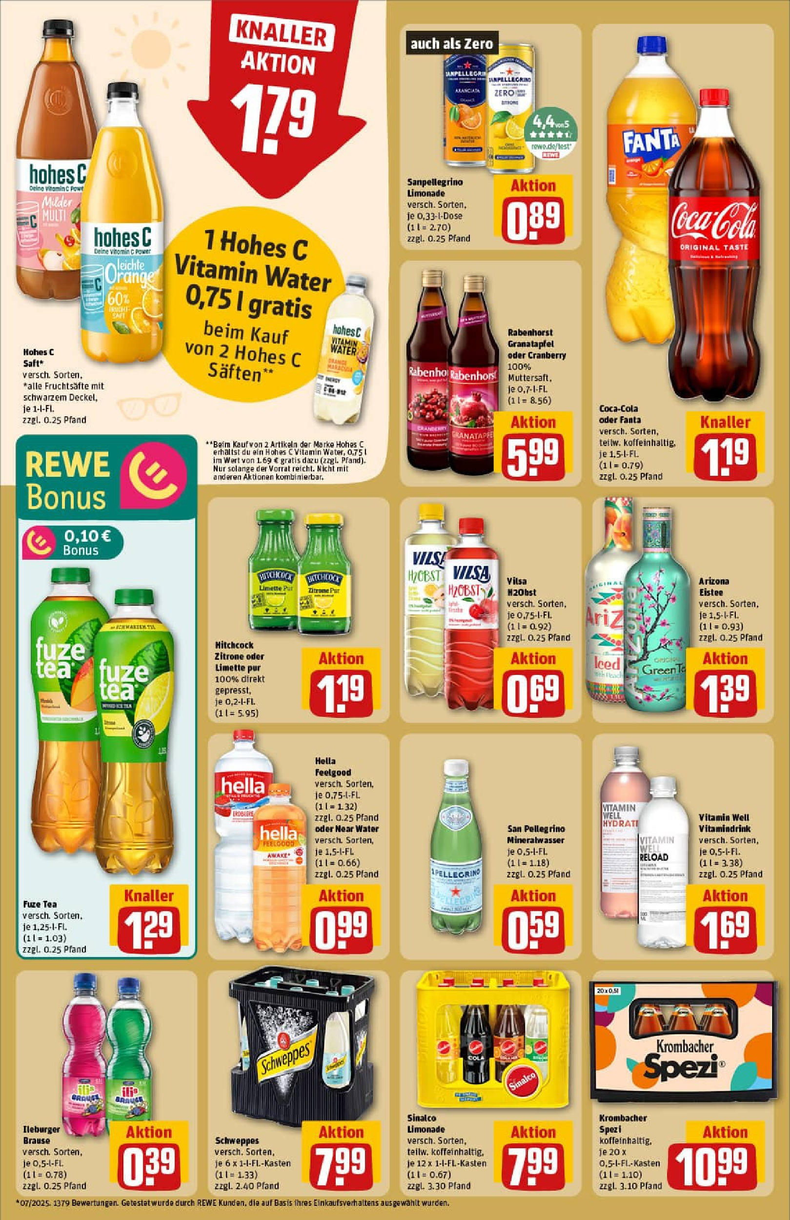REWE Prospekt ab 24.08.2025 zum Blättern » Angebote | Seite: 22 | Produkte: Fanta, Cola, Schweppes, Saft REWE Prospekt ab 24.08.2025 zum Blättern » Angebote | Seite: 22 | Produkte: Fanta, Cola, Schweppes, Saft