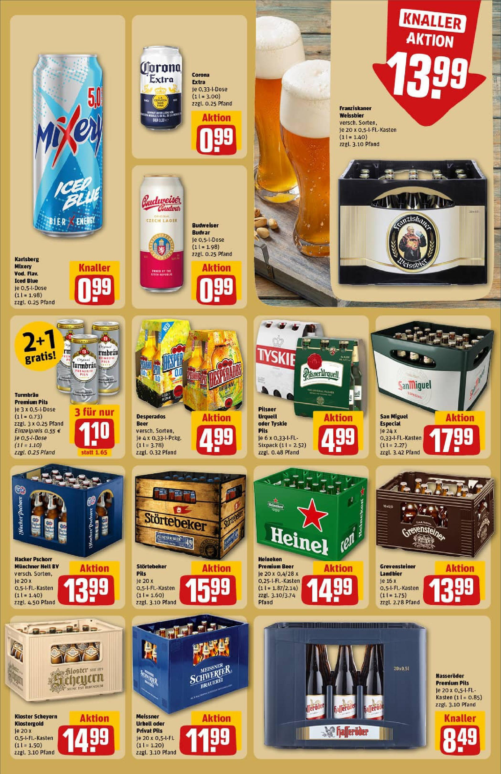REWE Prospekt ab 24.08.2025 zum Blättern » Angebote | Seite: 23 | Produkte: Pils, Heineken, Desperados, Budweiser REWE Prospekt ab 24.08.2025 zum Blättern » Angebote | Seite: 23 | Produkte: Pils, Heineken, Desperados, Budweiser