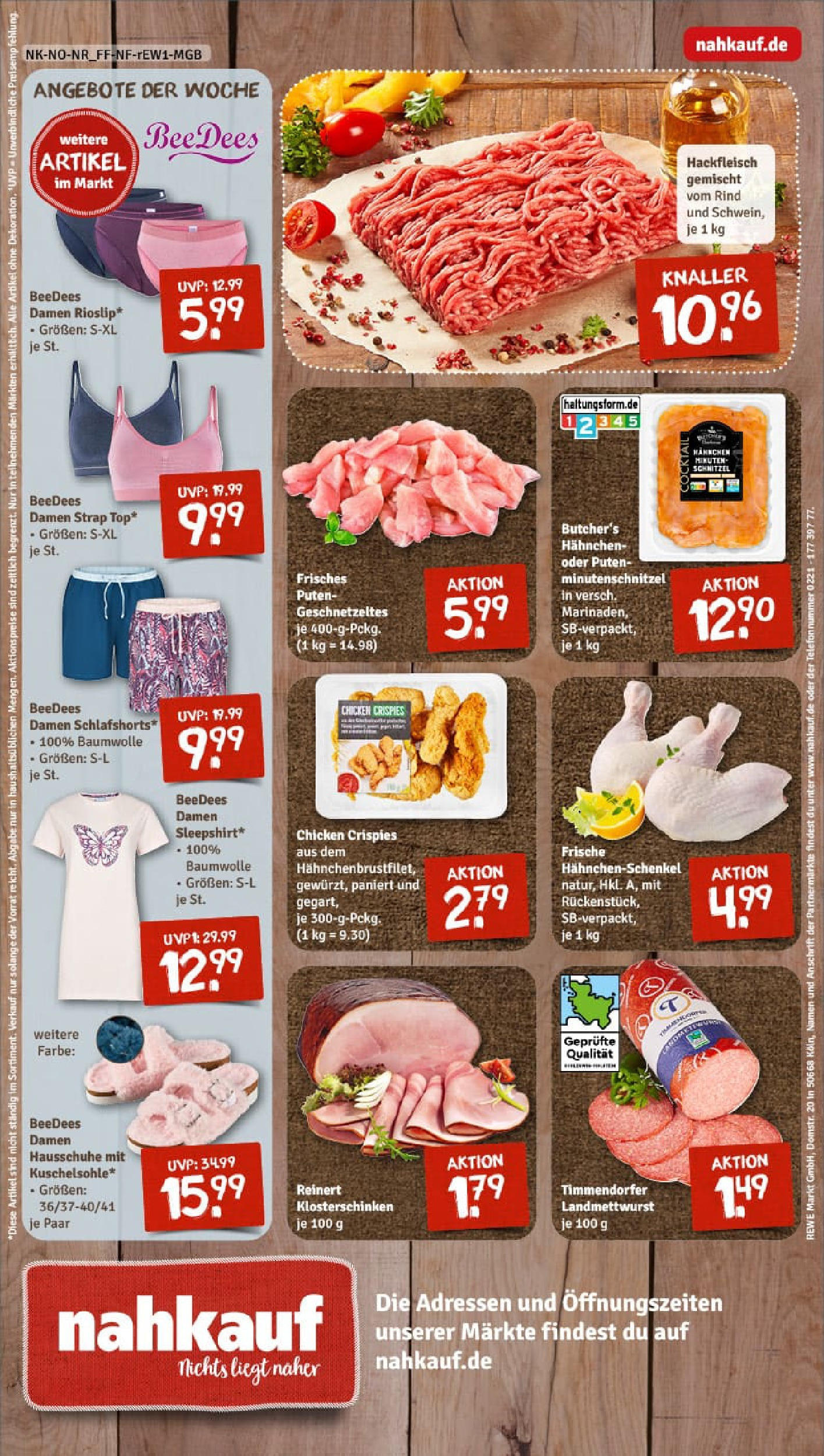 REWE Prospekt ab 24.08.2025 zum Blättern » Angebote | Seite: 12 | Produkte: Hahnchen, Hahnchenschenkel, Steak, Hackfleisch