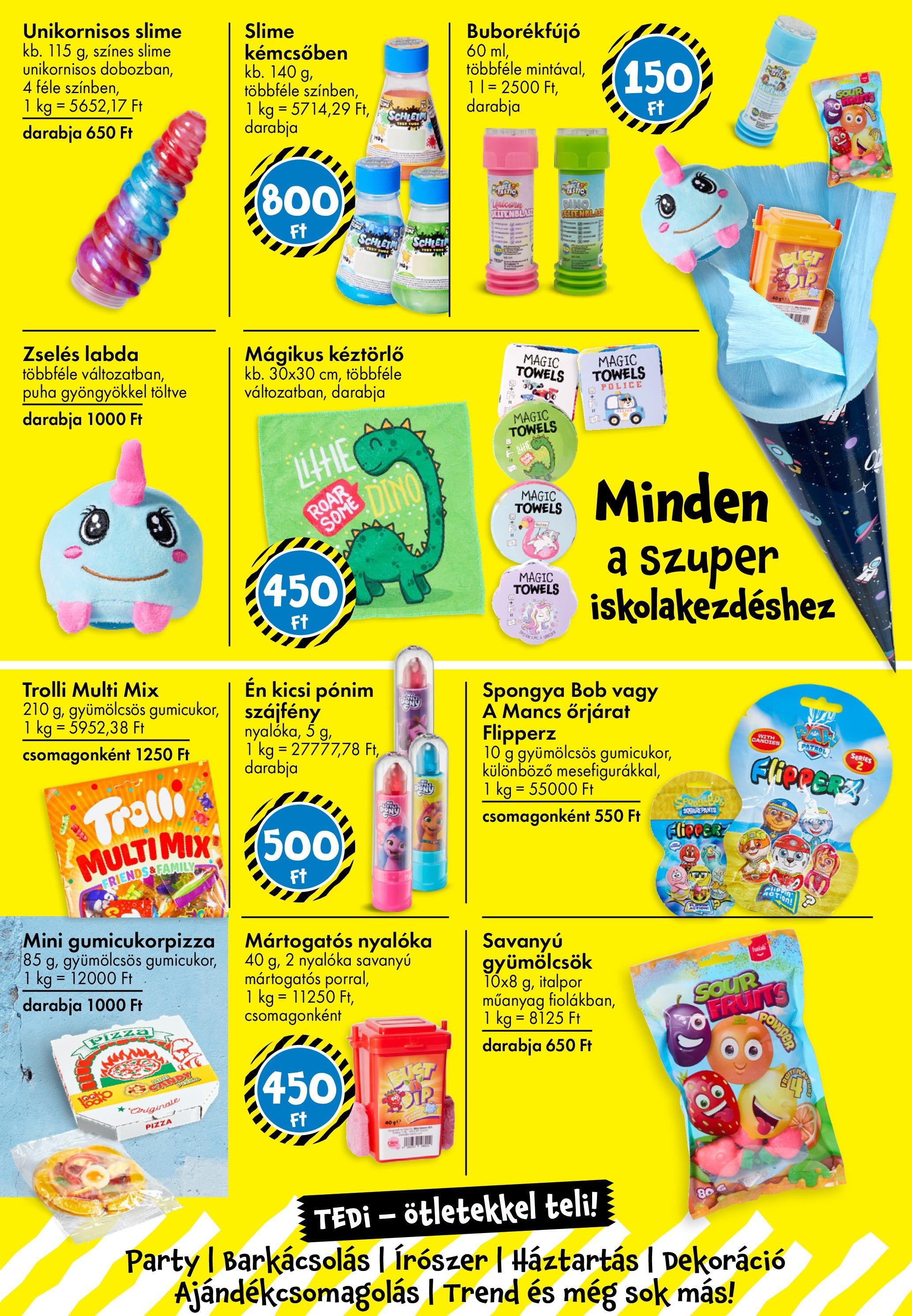 TEDi - TEDi újság érvényessége 2025.08.30-ig - 2025.08.20. -tól/töl > akció, lapozható szórólap 🛍️ | Oldal: 4 | Termékek: Szájfény, Pizza, Spongya, Dekoráció