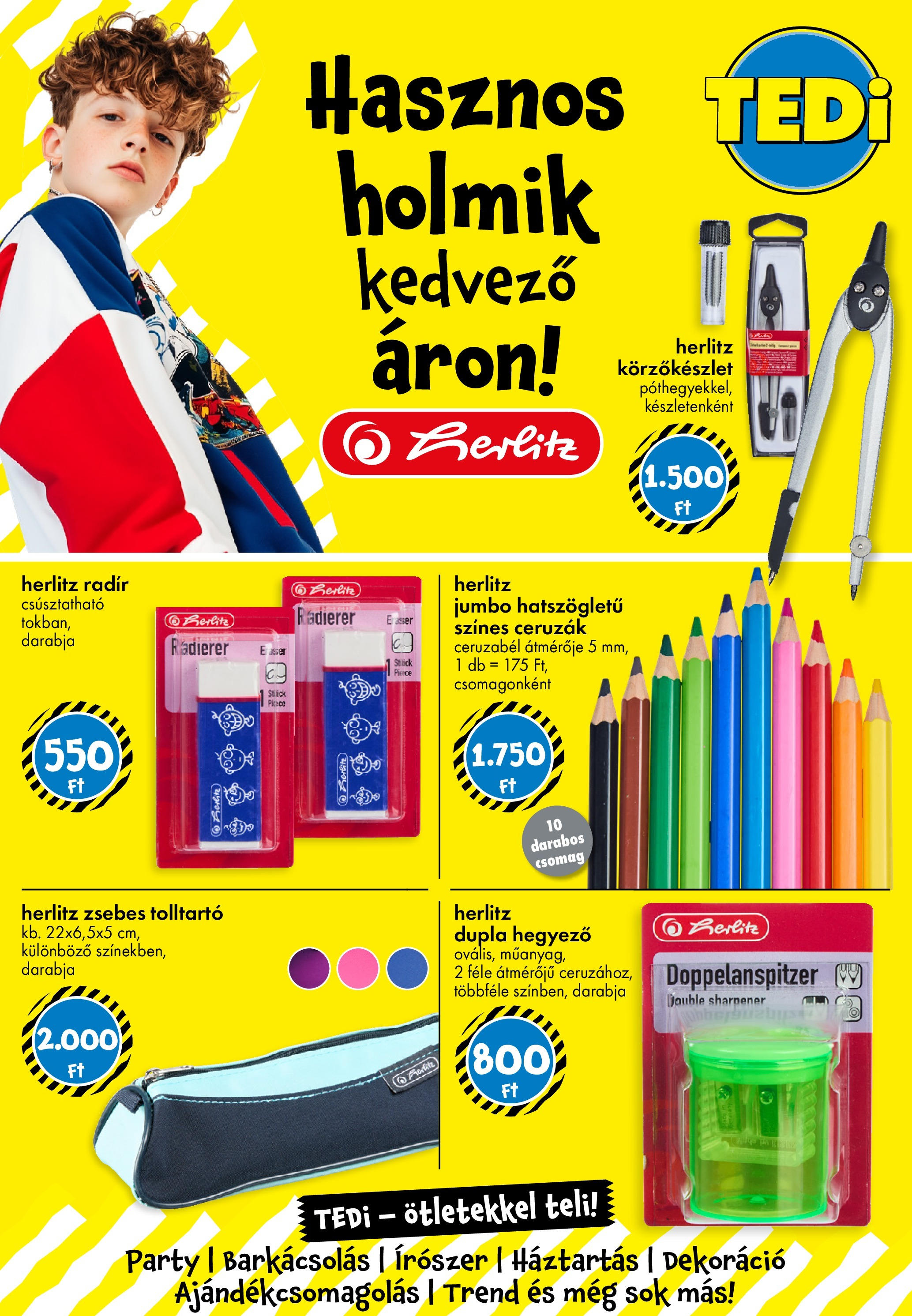 TEDi - TEDi újság érvényessége 2025.08.30-ig - 2025.08.20. -tól/töl > akció, lapozható szórólap 🛍️ | Oldal: 6 | Termékek: Tolltartó, Dekoráció