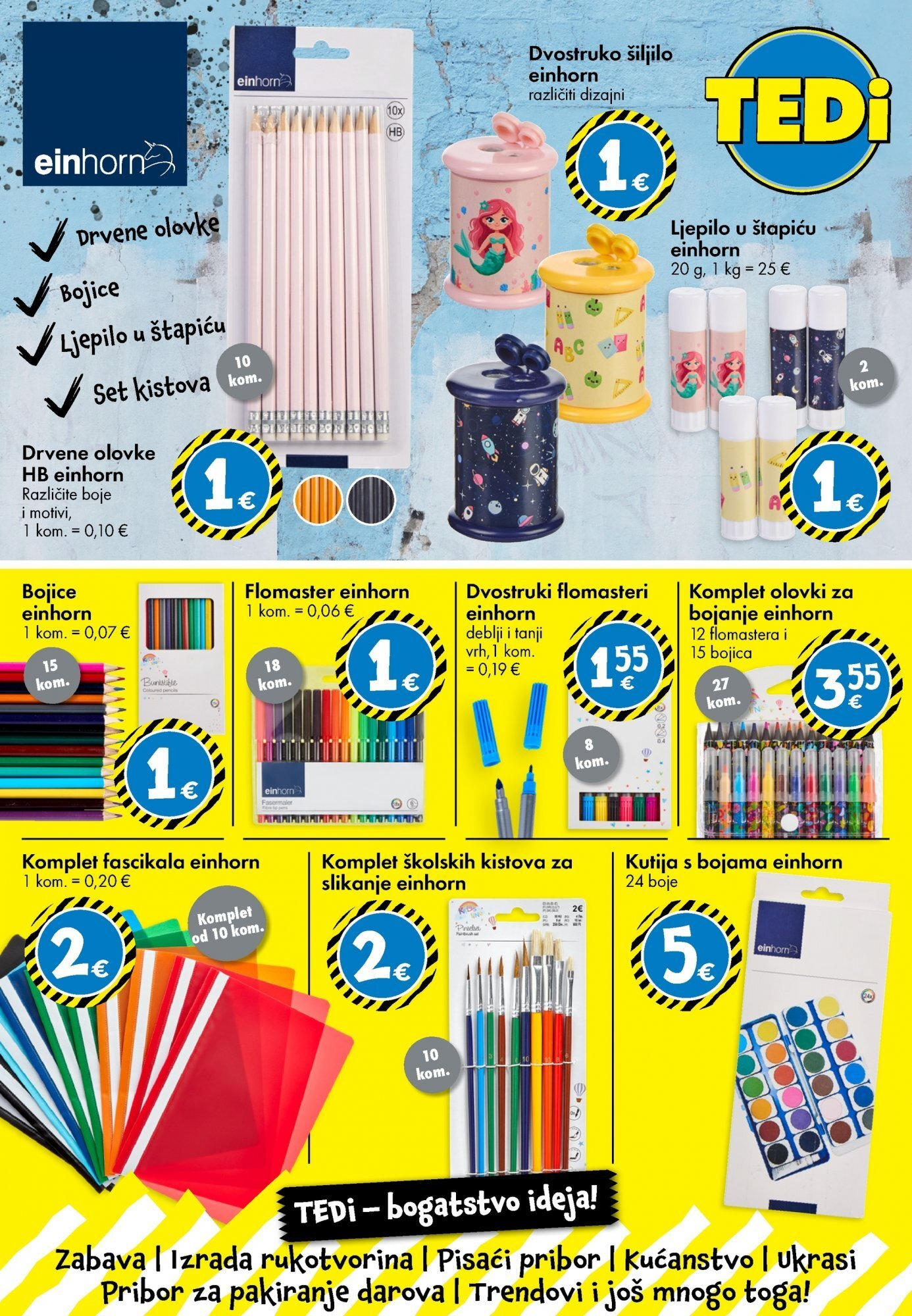 TEDi - TEDi katalog do 30.08.2025 novi od 20.08.2025 na listanje > letak digitalni | Stranica: 13 | Proizvodi: Šiljilo, Kutija, Ljepilo, Flomasteri