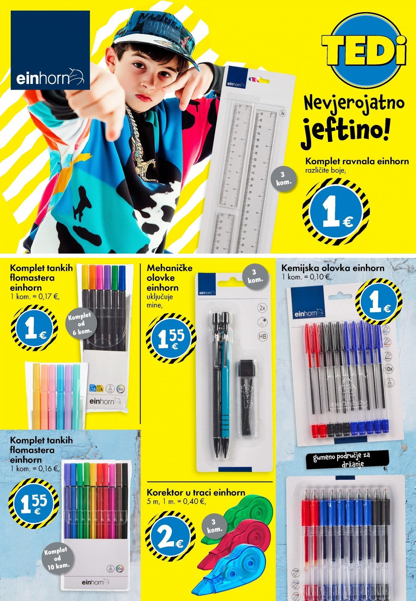 TEDi - TEDi katalog do 30.08.2025 novi od 20.08.2025 na listanje > letak digitalni | Stranica: 14 | Proizvodi: Kemijska olovka, Korektor