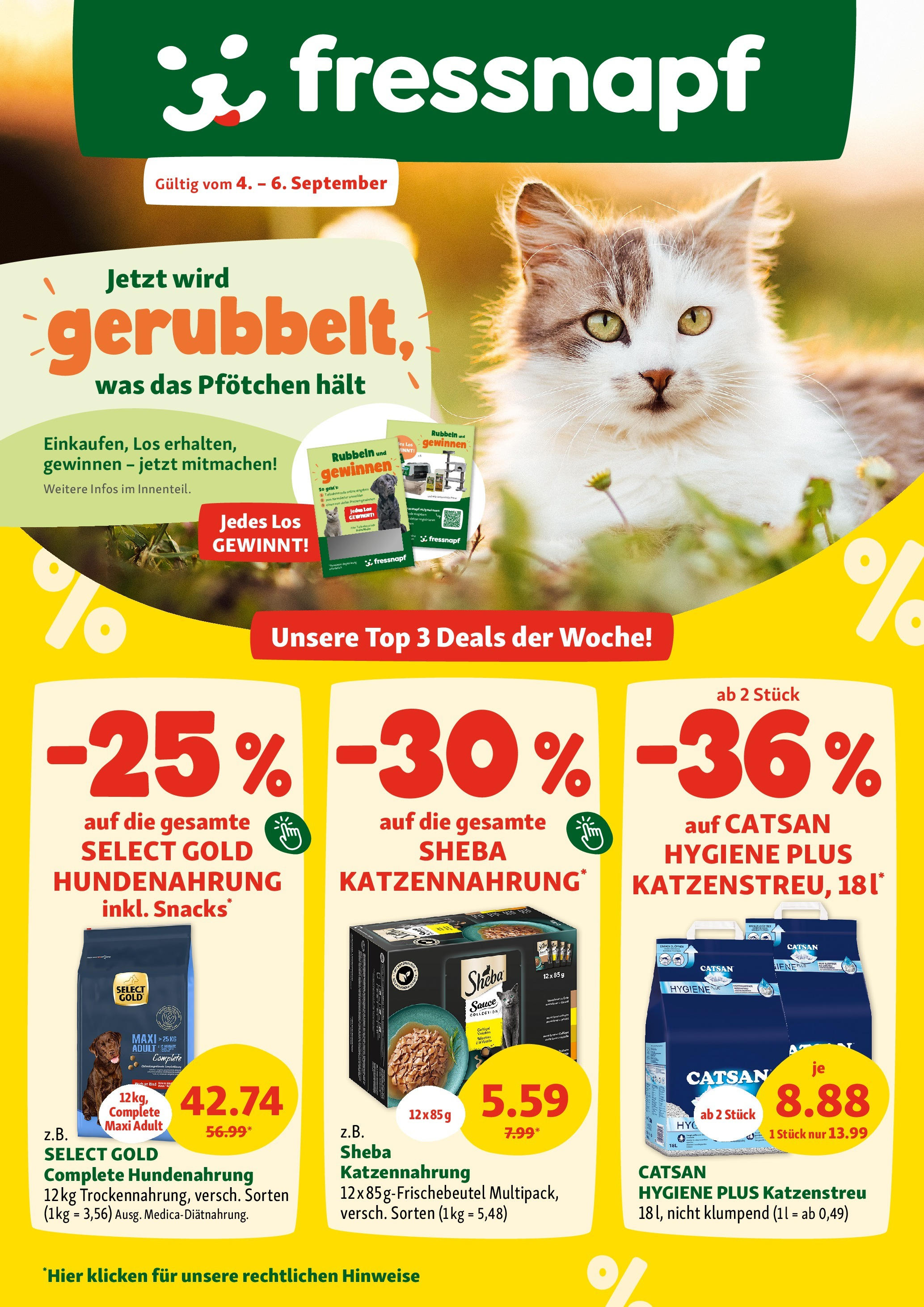 Fressnapf Flugblatt (04.09.2025) || Aktuelle Angebote | Seite: 1 Fressnapf Flugblatt von 04.09.2025 - Aktuelle Angebote | Seite: 1