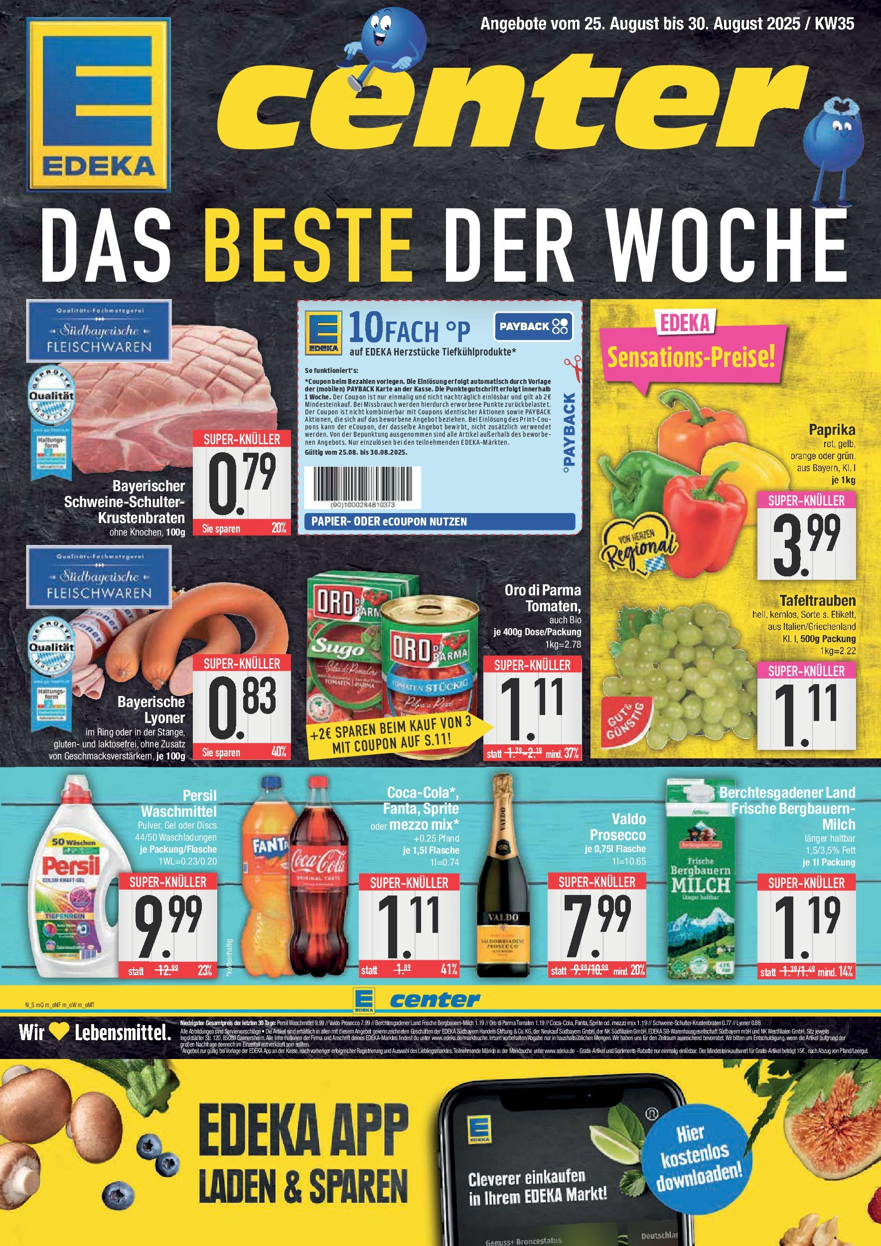 Edeka prospekt Weißenburg (ab 24.08.2025) » Angebote Online | Seite: 1 | Produkte: Sprite, Cola, Milch, Krustenbraten Edeka prospekt Weißenburg (ab 24.08.2025) » Angebote Online | Seite: 1 | Produkte: Sprite, Cola, Milch, Krustenbraten