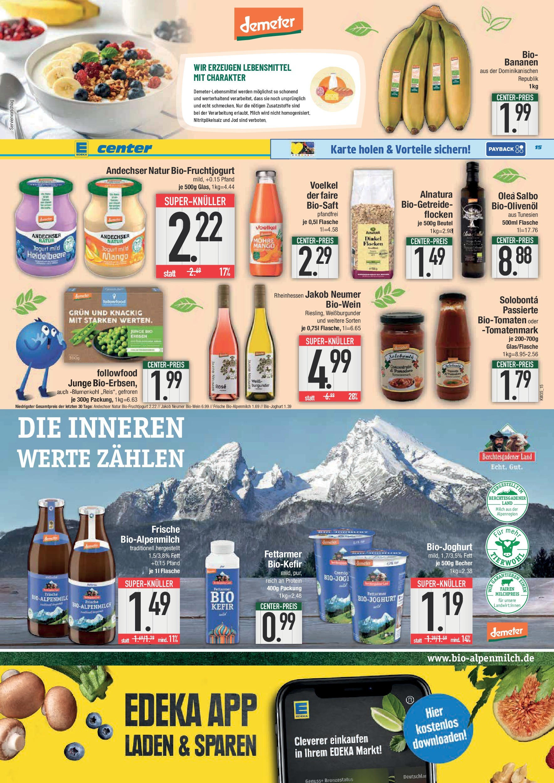 Edeka prospekt Weißenburg (ab 24.08.2025) » Angebote Online | Seite: 19 | Produkte: Kefir, Milch, Bananen, Flocken Edeka prospekt Weißenburg (ab 24.08.2025) » Angebote Online | Seite: 19 | Produkte: Kefir, Milch, Bananen, Flocken