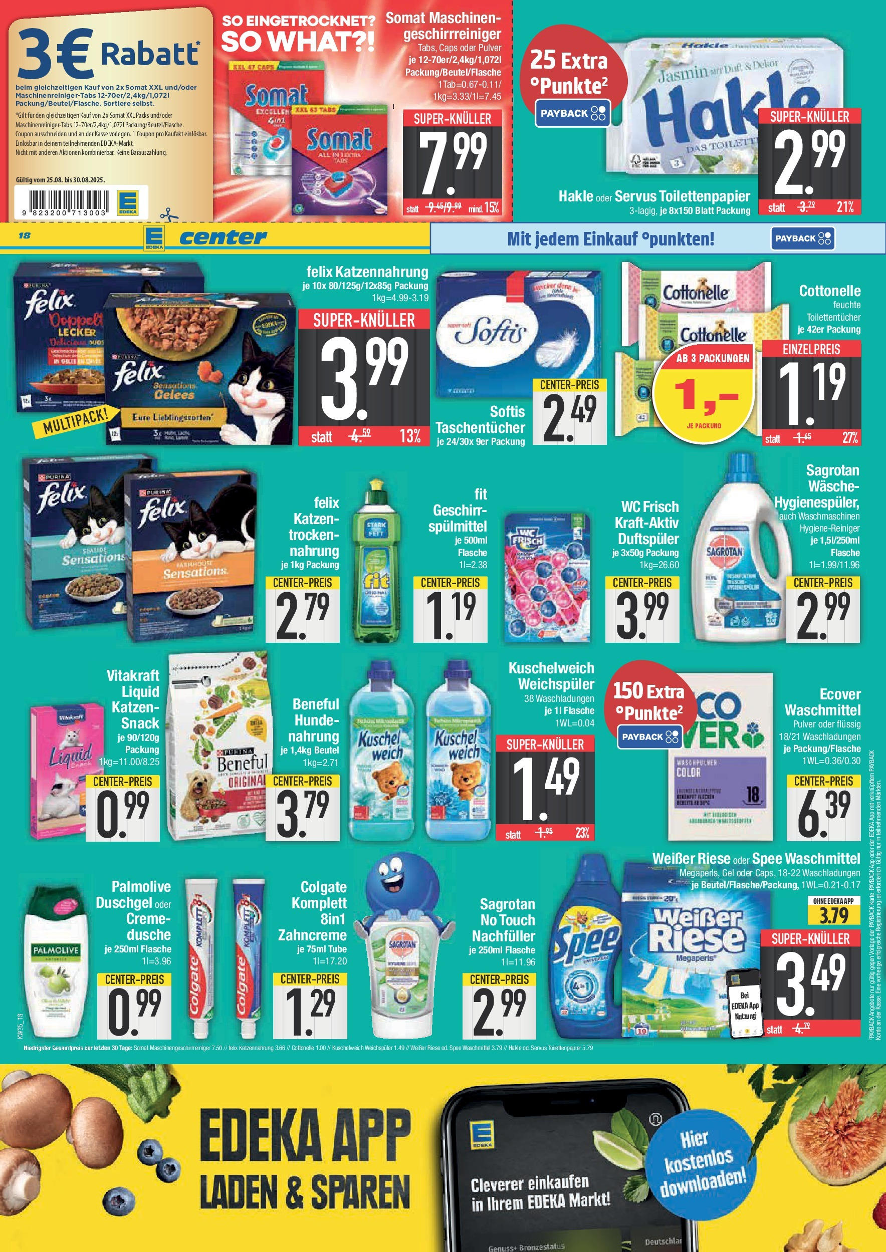 Edeka prospekt Weißenburg (ab 24.08.2025) » Angebote Online | Seite: 22 | Produkte: Kuschelweich, Weichspüler, Wc frisch, Geschirrspülmittel Edeka prospekt Weißenburg (ab 24.08.2025) » Angebote Online | Seite: 22 | Produkte: Kuschelweich, Weichspüler, Wc frisch, Geschirrspülmittel