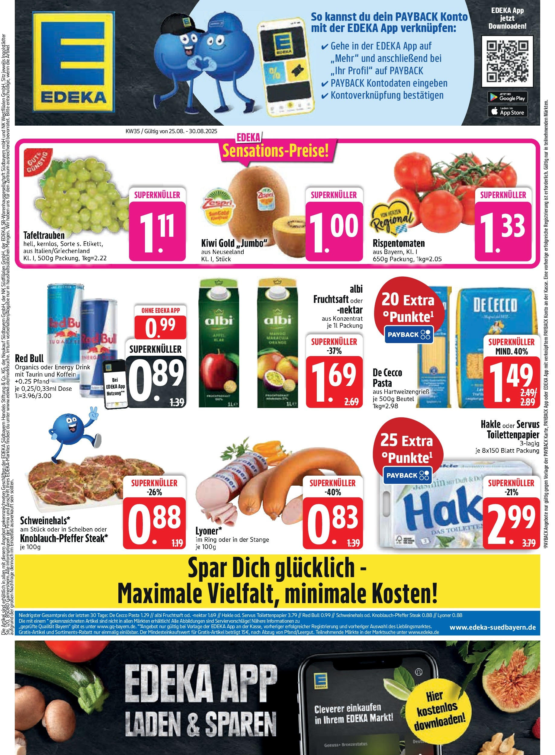 Edeka prospekt Aldersbach (ab 24.08.2025) » Angebote Online | Seite: 3 | Produkte: Energy, Toilette, Fruchtsaft, Toilettenpapier Edeka prospekt Aldersbach (ab 24.08.2025) » Angebote Online | Seite: 3 | Produkte: Energy, Toilette, Fruchtsaft, Toilettenpapier