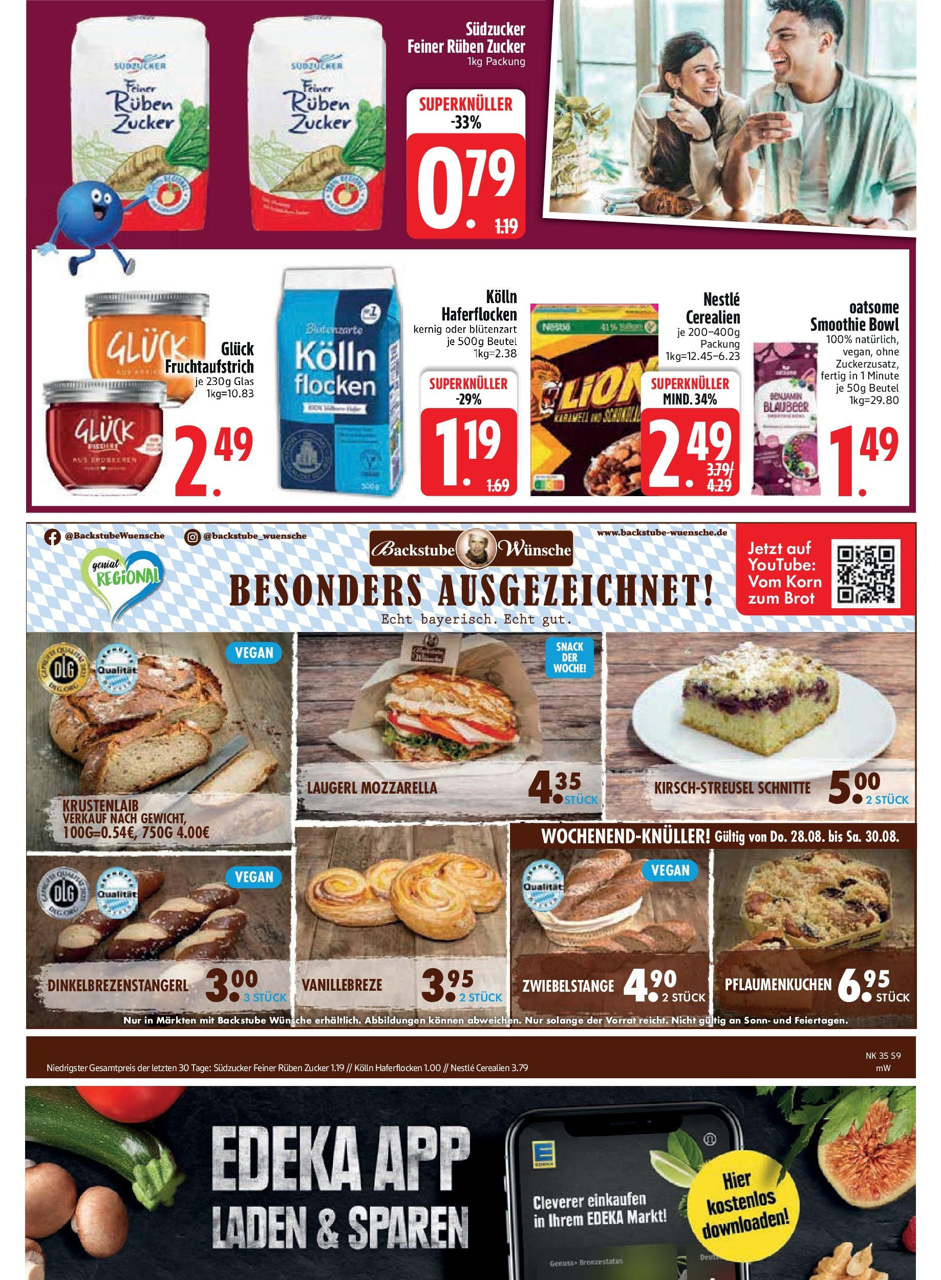 Edeka prospekt Aldersbach (ab 24.08.2025) » Angebote Online | Seite: 11 | Produkte: Gewicht, Kolln haferflocken, Brot, Flocken Edeka prospekt Aldersbach (ab 24.08.2025) » Angebote Online | Seite: 11 | Produkte: Gewicht, Kolln haferflocken, Brot, Flocken