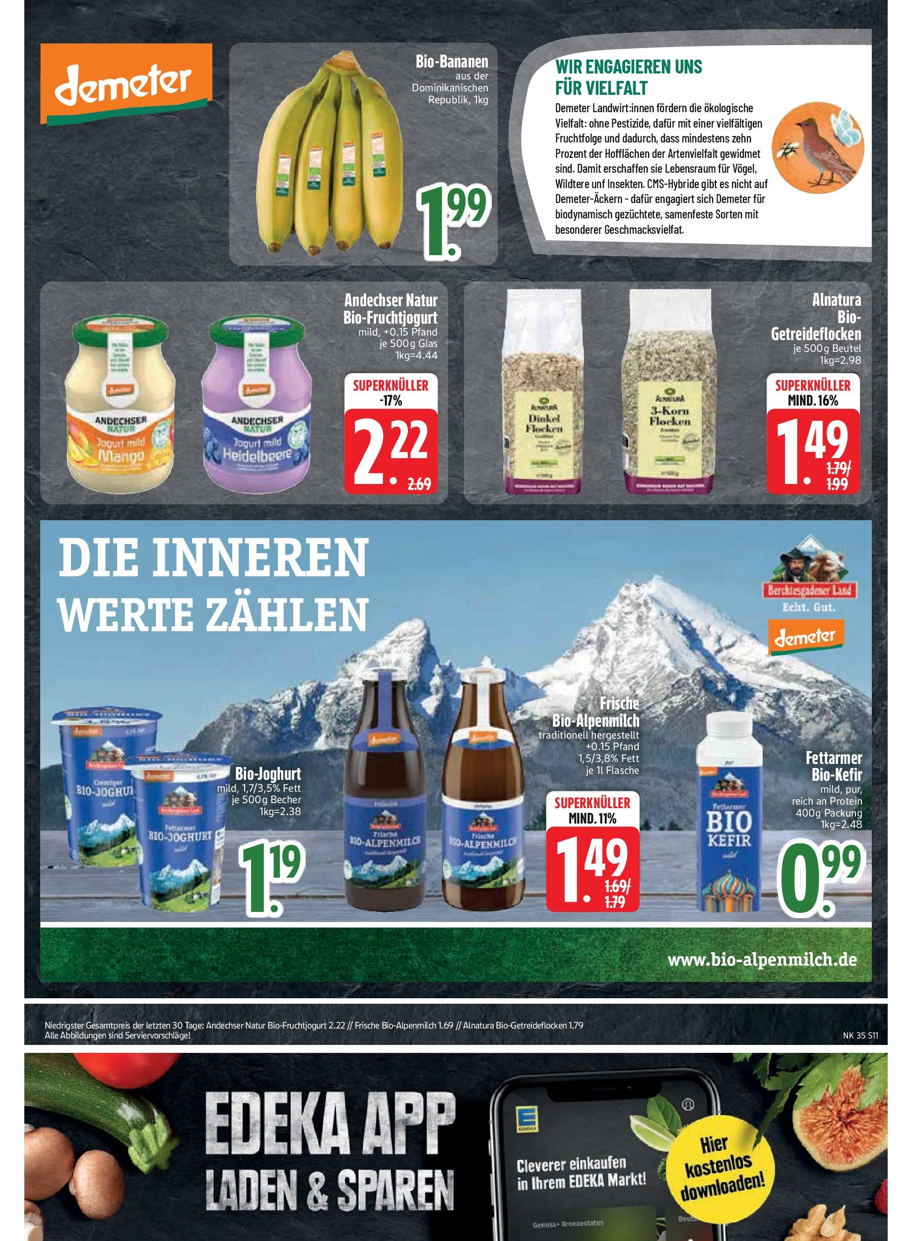 Edeka prospekt Aldersbach (ab 24.08.2025) » Angebote Online | Seite: 13 | Produkte: Kefir, Mango, Flocken Edeka prospekt Aldersbach (ab 24.08.2025) » Angebote Online | Seite: 13 | Produkte: Kefir, Mango, Flocken