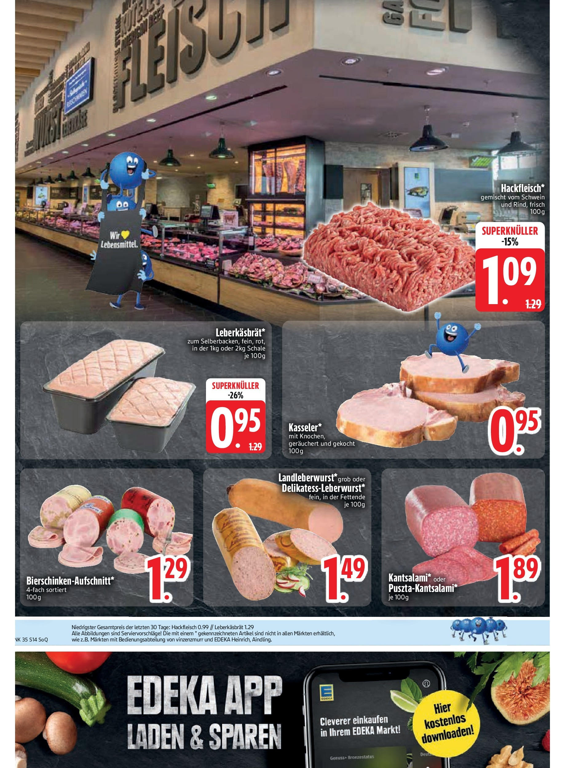 Edeka prospekt Trostberg (ab 24.08.2025) » Angebote Online | Seite: 16 | Produkte: Salami, Hackfleisch Edeka prospekt Trostberg (ab 24.08.2025) » Angebote Online | Seite: 16 | Produkte: Salami, Hackfleisch