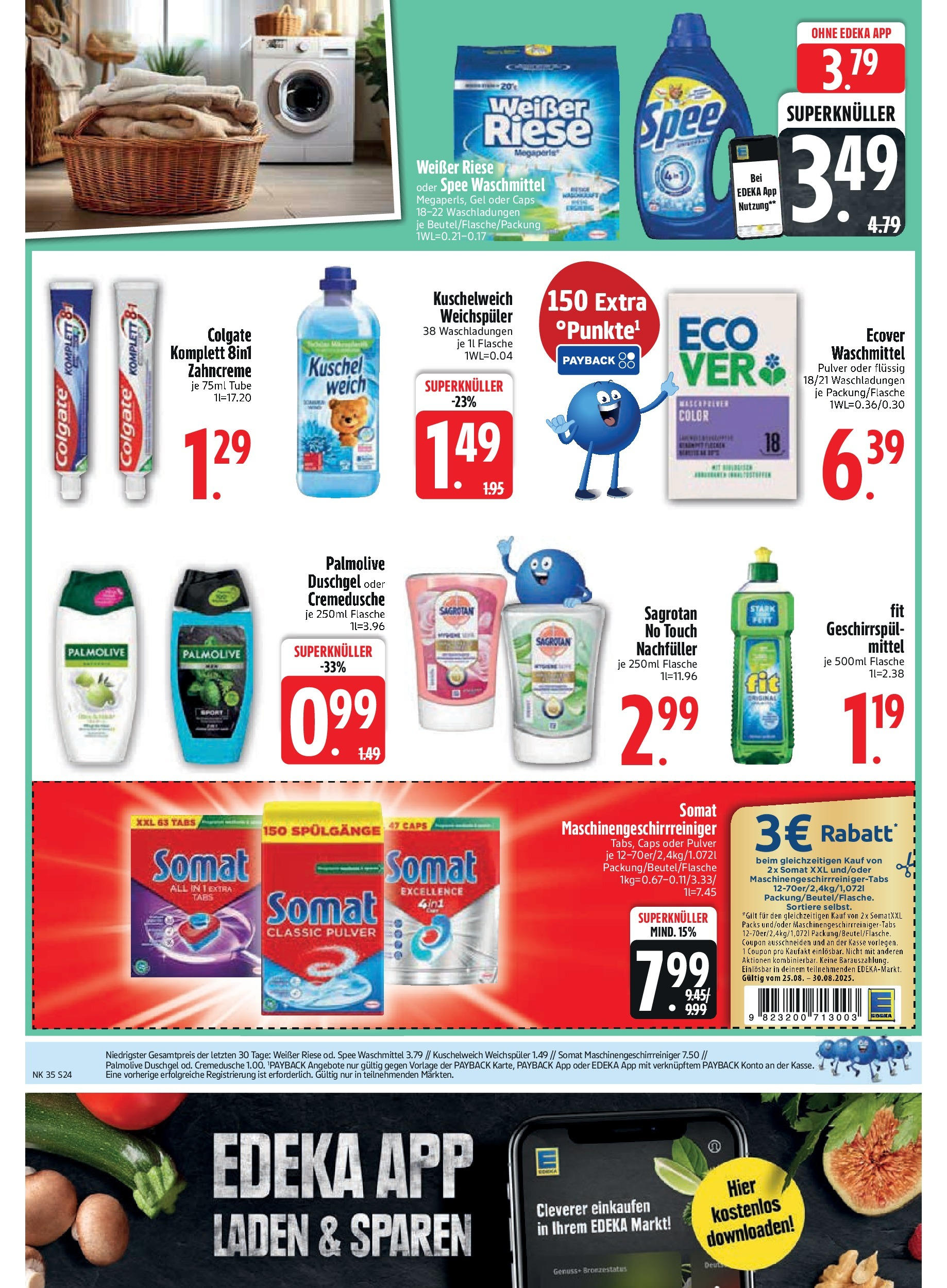 Edeka prospekt Aldersbach (ab 24.08.2025) » Angebote Online | Seite: 26 | Produkte: Kuschelweich, Duschgel, Spee, Waschmittel Edeka prospekt Aldersbach (ab 24.08.2025) » Angebote Online | Seite: 26 | Produkte: Kuschelweich, Duschgel, Spee, Waschmittel