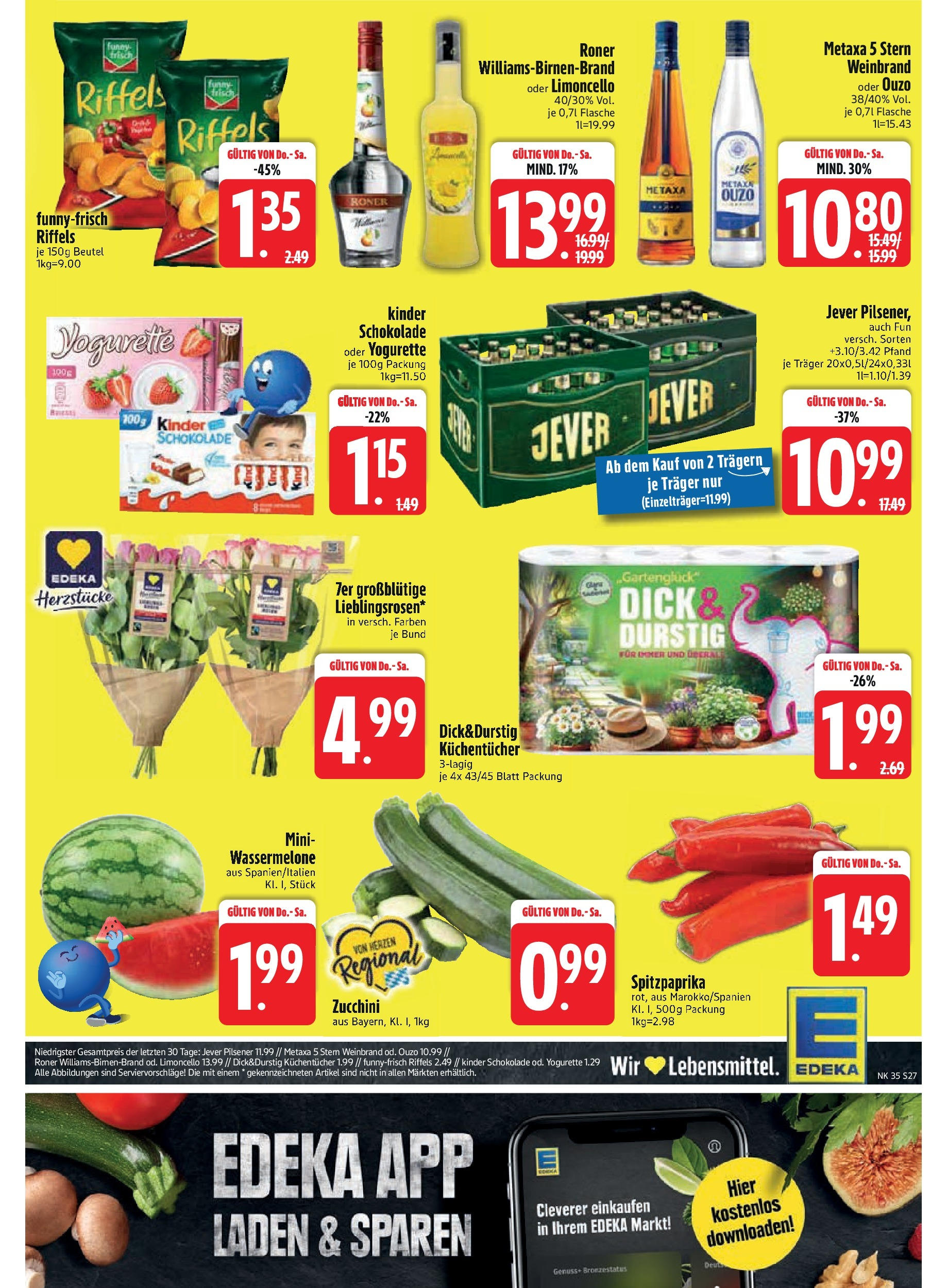 Edeka prospekt Aldersbach (ab 24.08.2025) » Angebote Online | Seite: 29 | Produkte: Kinder schokolade, Yogurette, Funny frisch, Wassermelone Edeka prospekt Aldersbach (ab 24.08.2025) » Angebote Online | Seite: 29 | Produkte: Kinder schokolade, Yogurette, Funny frisch, Wassermelone