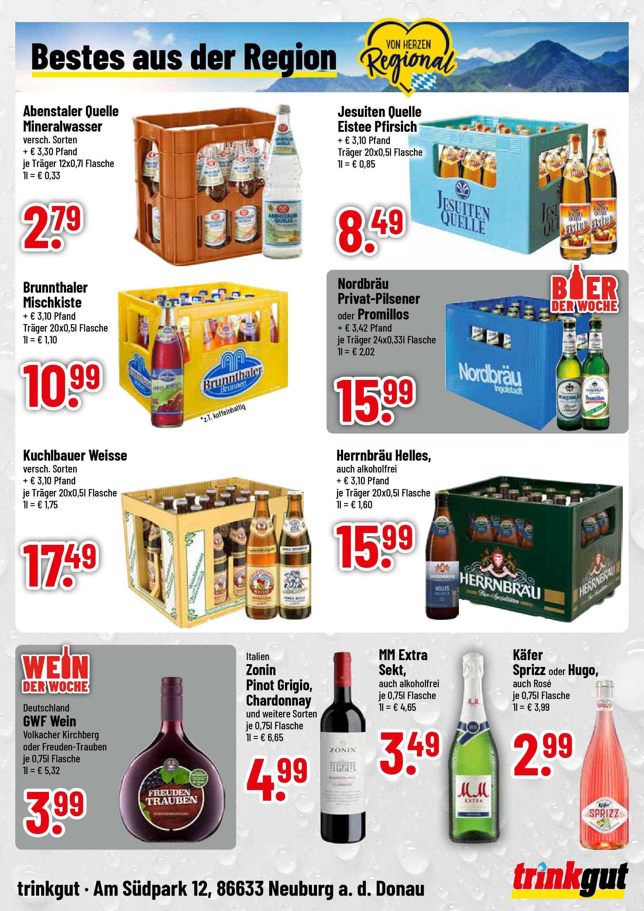 Trinkgut - trinkgut: Wochenangebote (ab 24.08.2025) » Angebote online | Seite: 4 | Produkte: Trauben, Mineralwasser, Pfirsich, Wein