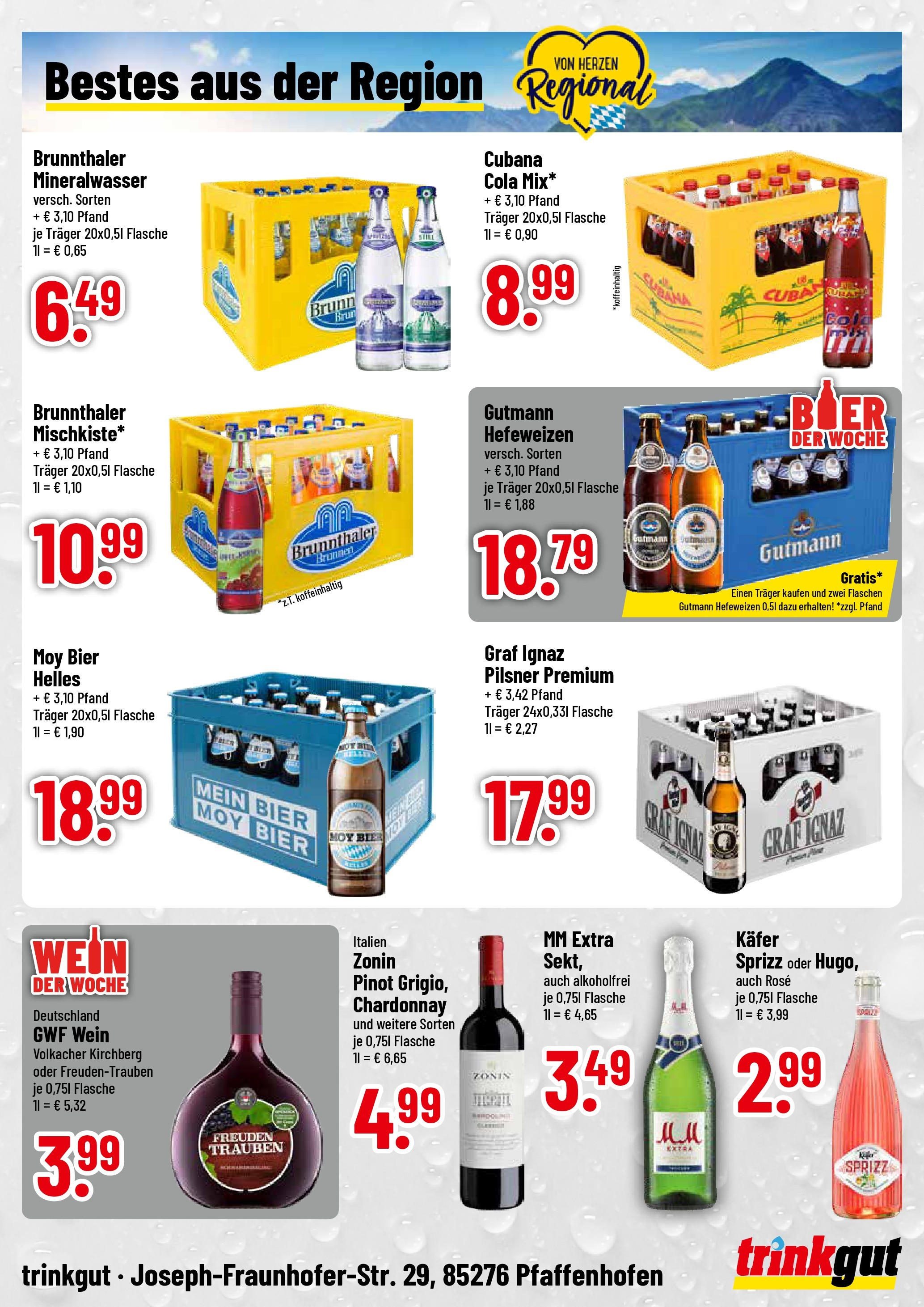 Trinkgut - trinkgut: Wochenangebote (ab 24.08.2025) » Angebote online | Seite: 4 | Produkte: Trauben, Bier, Mineralwasser, Wein