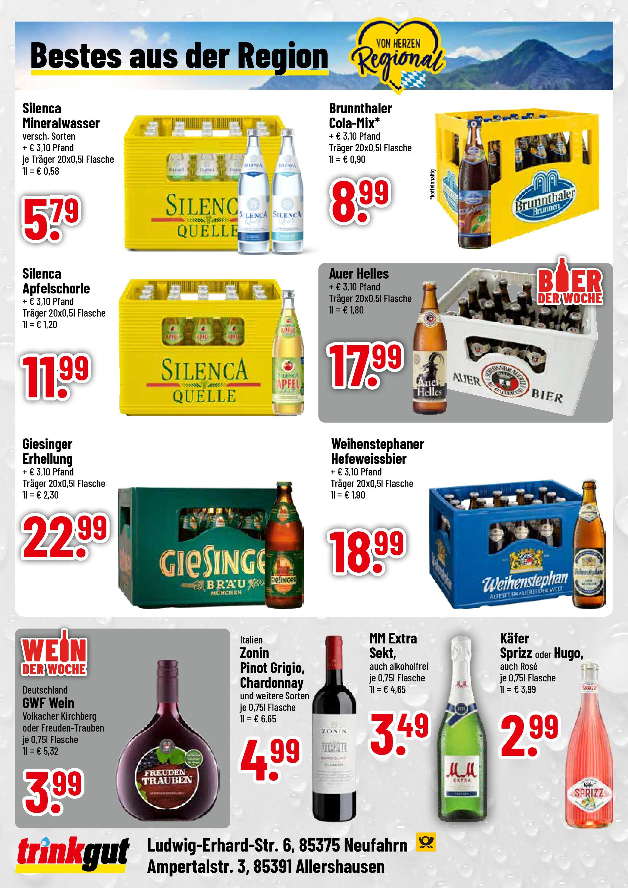 Trinkgut - trinkgut: Wochenangebote (ab 24.08.2025) » Angebote online | Seite: 4 | Produkte: Bier, Äpfel, Mineralwasser, Wein