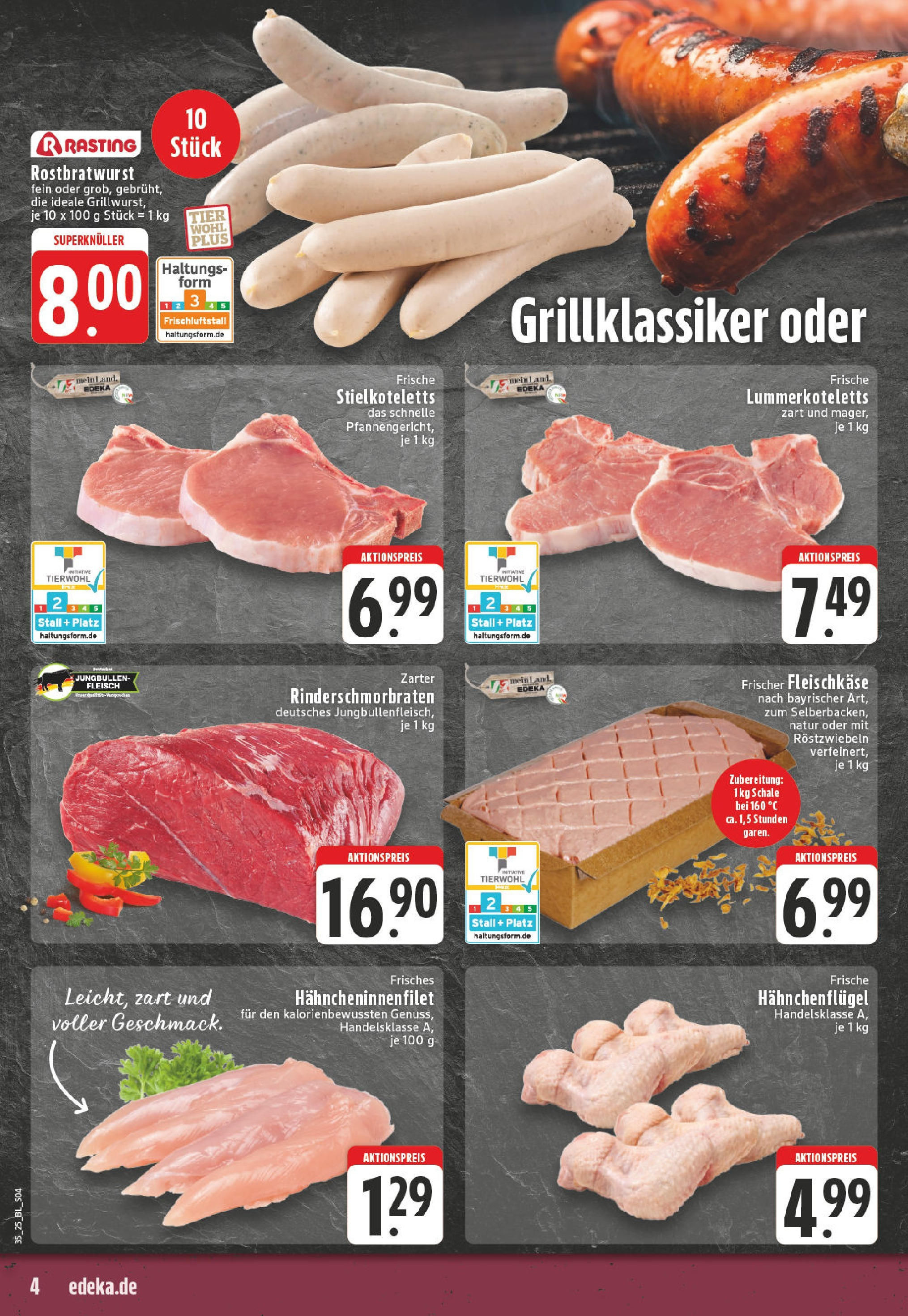 Edeka prospekt Iserlohn (ab 24.08.2025) » Angebote Online | Seite: 4 | Produkte: Fleisch Edeka prospekt Iserlohn (ab 24.08.2025) » Angebote Online | Seite: 4 | Produkte: Fleisch