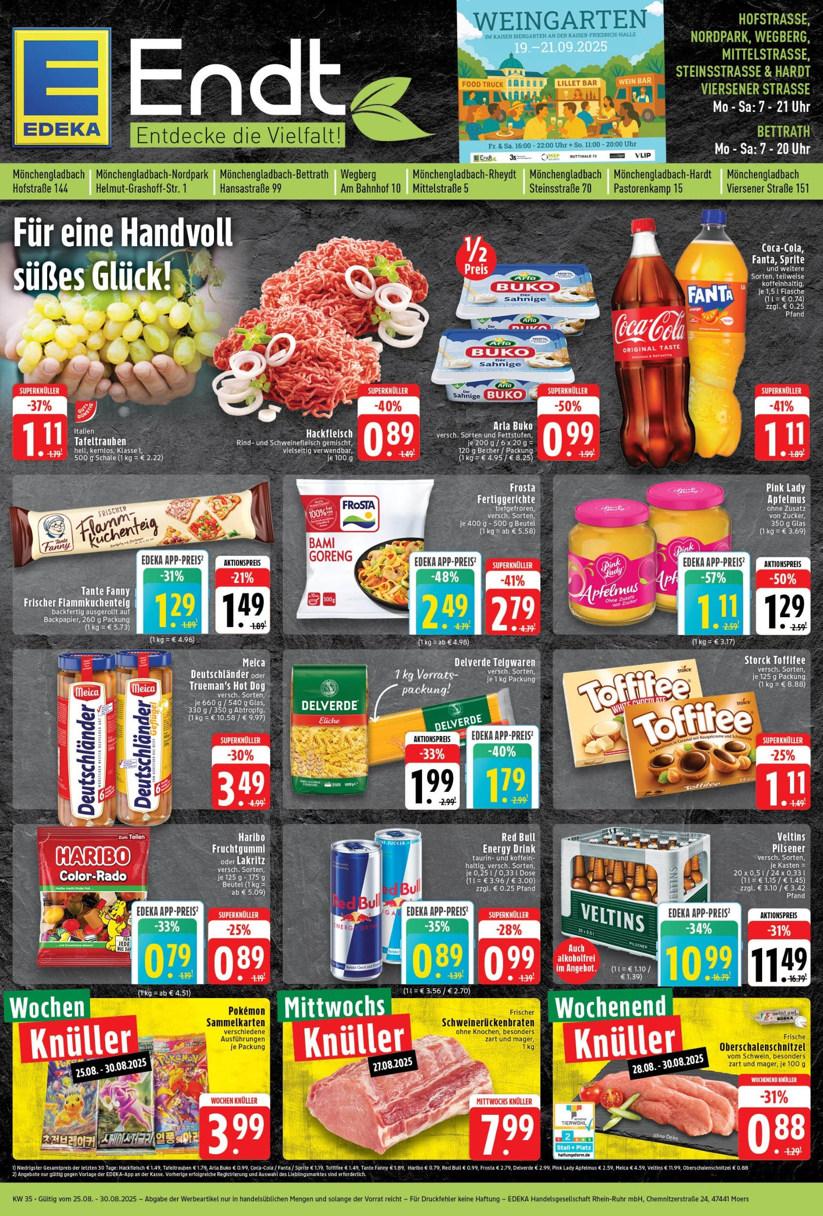 Edeka prospekt Mönchengladbach (ab 24.08.2025) » Angebote Online | Seite: 1 | Produkte: Fanta, Meica, Toffifee, Pasta Edeka prospekt Mönchengladbach (ab 24.08.2025) » Angebote Online | Seite: 1 | Produkte: Fanta, Meica, Toffifee, Pasta