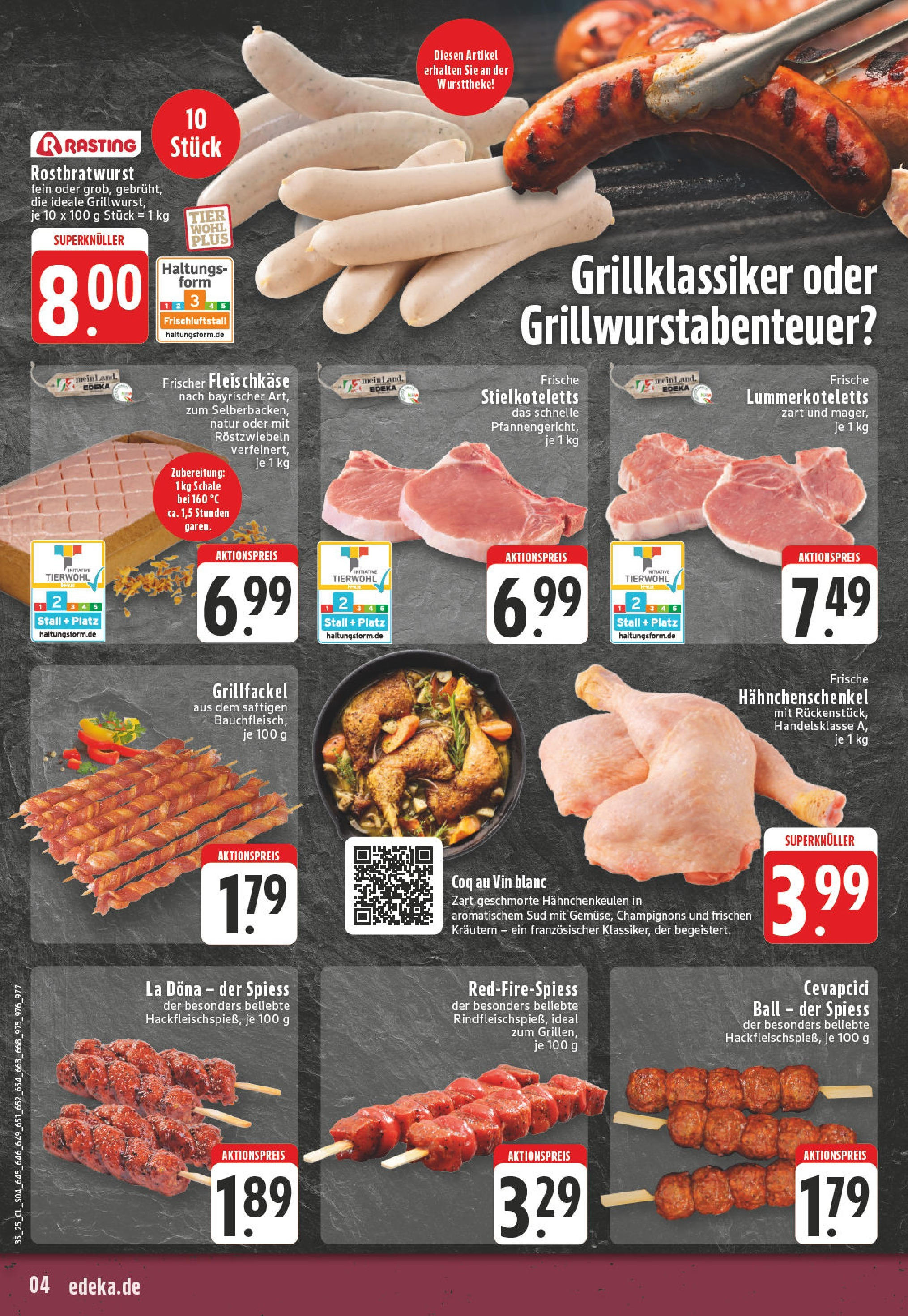Edeka prospekt Mülheim / Ruhr - Dümpten (ab 24.08.2025) » Angebote Online | Seite: 4 | Produkte: Hahnchenschenkel, Cevapcici, Champignons Edeka prospekt Mülheim / Ruhr - Dümpten (ab 24.08.2025) » Angebote Online | Seite: 4 | Produkte: Hahnchenschenkel, Cevapcici, Champignons