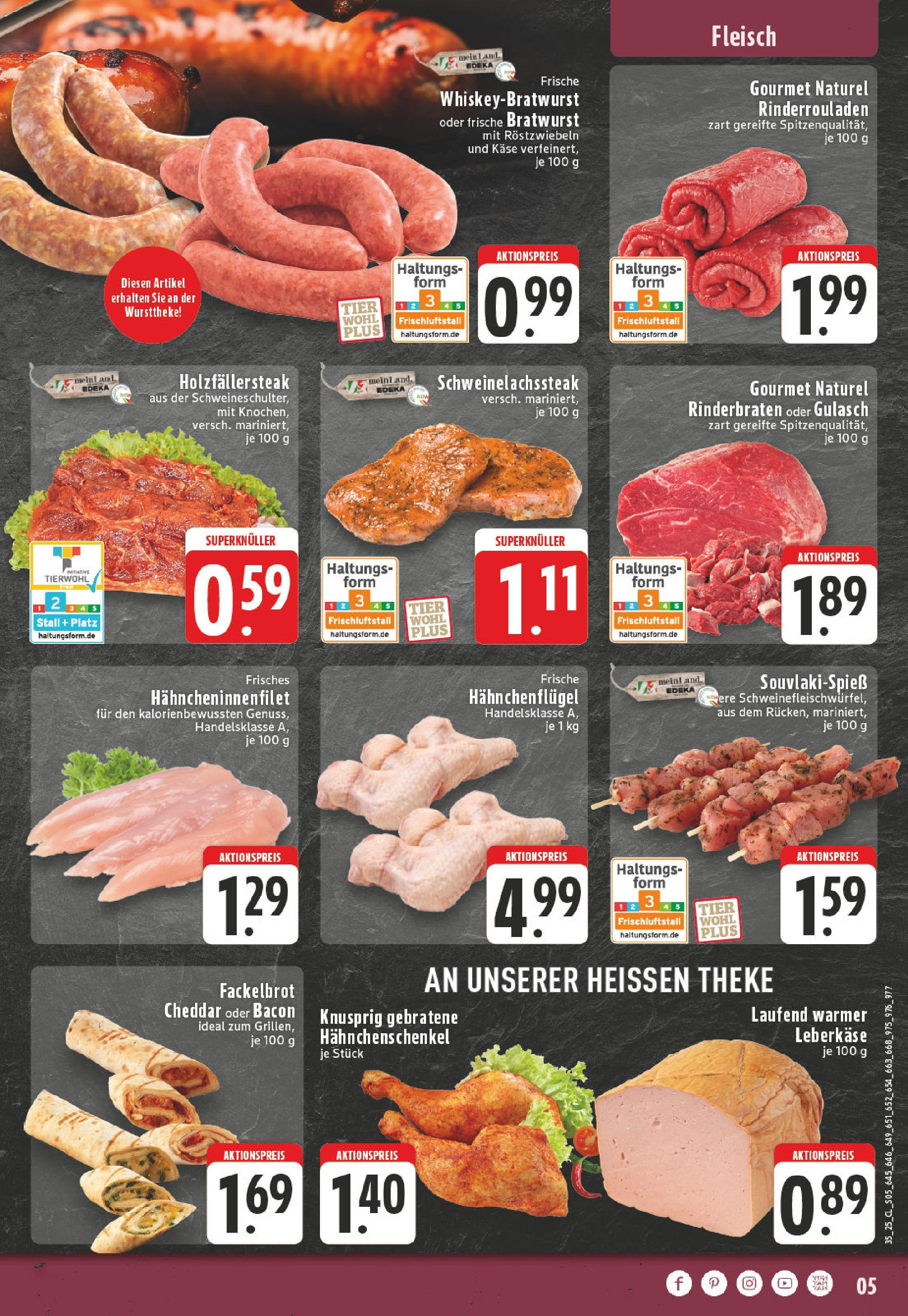 Edeka prospekt Mülheim / Ruhr - Dümpten (ab 24.08.2025) » Angebote Online | Seite: 5 | Produkte: Rinderbraten, Hahnchenschenkel, Käse, Gulasch Edeka prospekt Mülheim / Ruhr - Dümpten (ab 24.08.2025) » Angebote Online | Seite: 5 | Produkte: Rinderbraten, Hahnchenschenkel, Käse, Gulasch