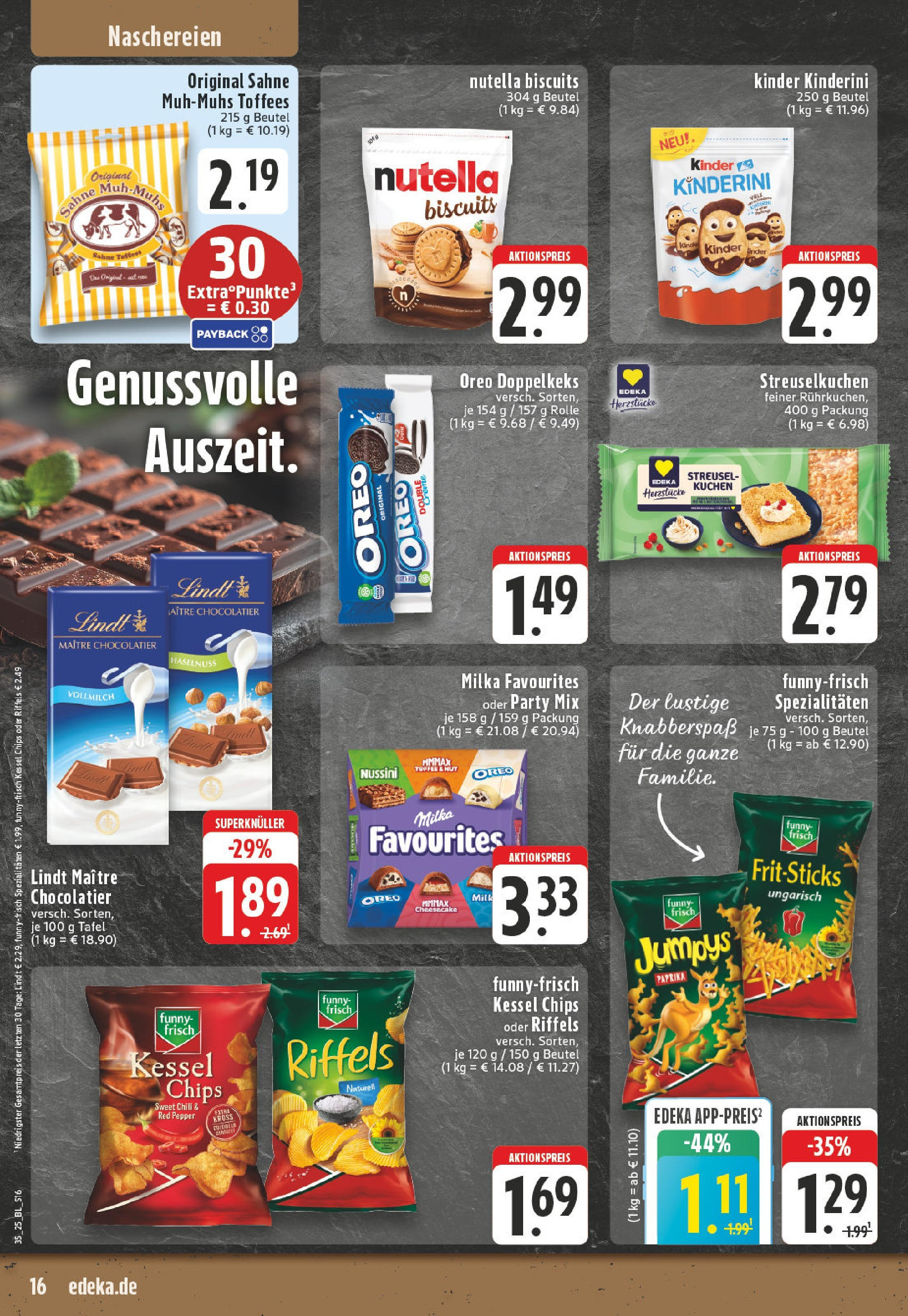 Edeka prospekt Iserlohn (ab 24.08.2025) » Angebote Online | Seite: 16 | Produkte: Paprika, Chili, Kuchen, Chips Edeka prospekt Iserlohn (ab 24.08.2025) » Angebote Online | Seite: 16 | Produkte: Paprika, Chili, Kuchen, Chips