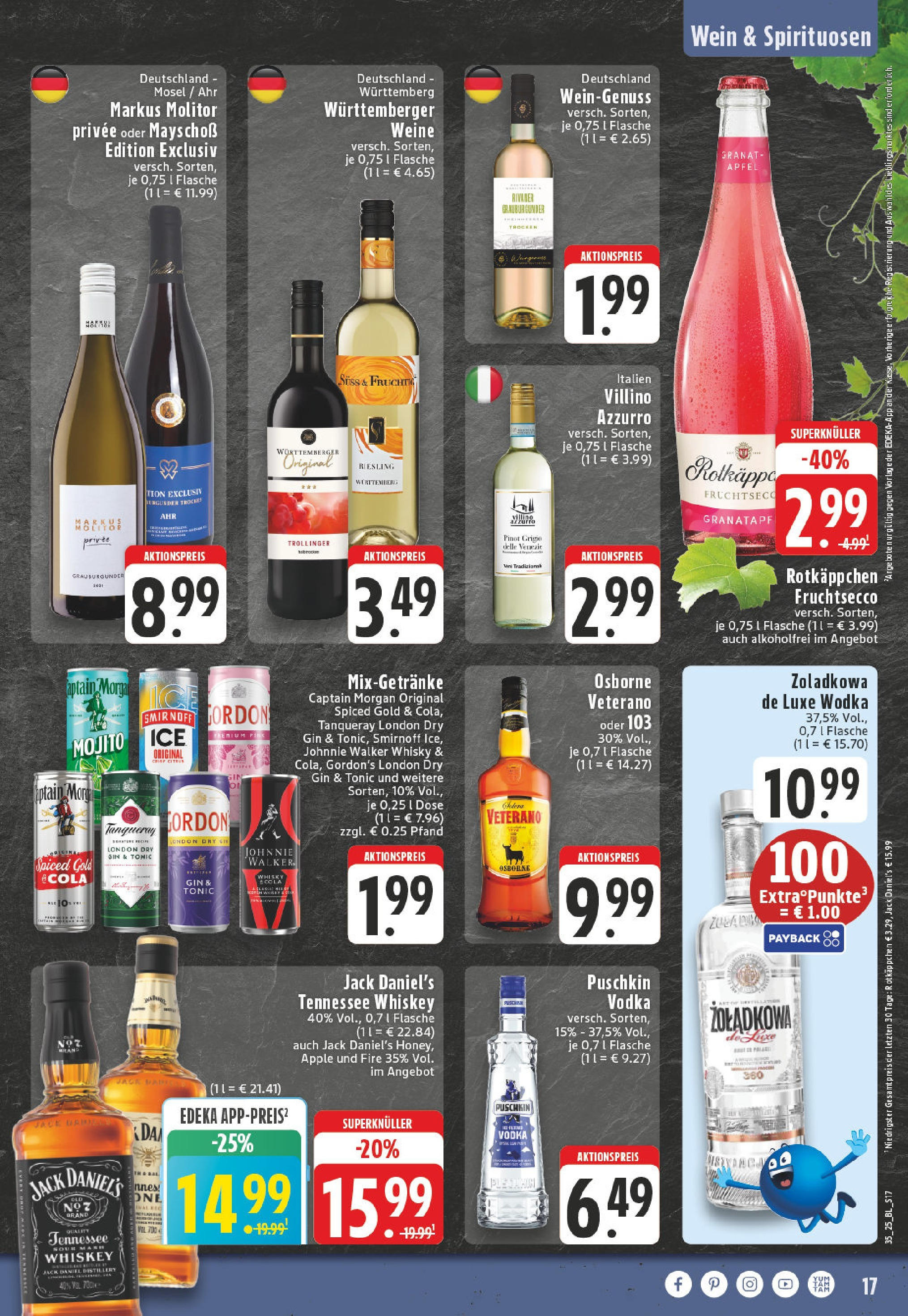 Edeka prospekt Iserlohn (ab 24.08.2025) » Angebote Online | Seite: 17 | Produkte: Whisky, Äpfel, Apple, Wein Edeka prospekt Iserlohn (ab 24.08.2025) » Angebote Online | Seite: 17 | Produkte: Whisky, Äpfel, Apple, Wein