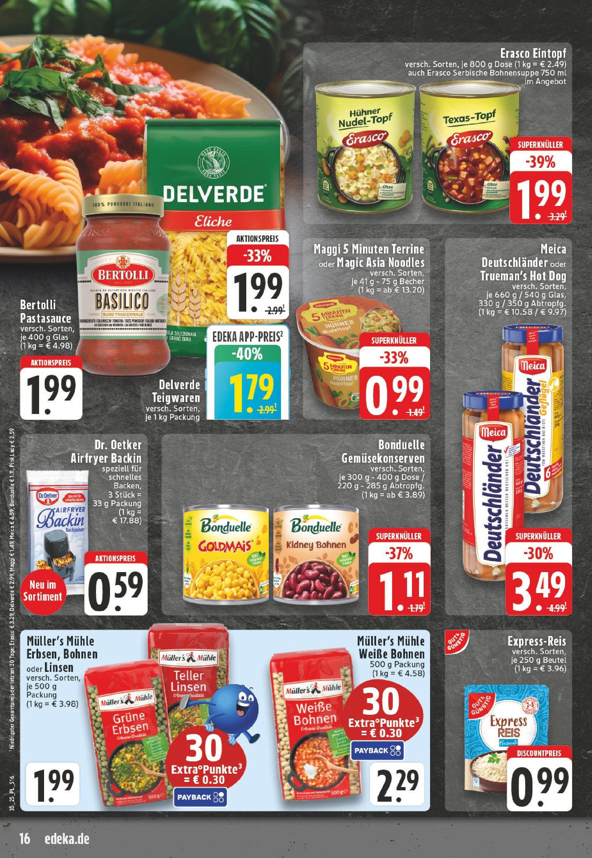 Edeka prospekt Castrop-Rauxel (ab 24.08.2025) » Angebote Online | Seite: 16 | Produkte: Meica, Erasco, Erbsen, Maggi 5 minuten terrine Edeka prospekt Castrop-Rauxel (ab 24.08.2025) » Angebote Online | Seite: 16 | Produkte: Meica, Erasco, Erbsen, Maggi 5 minuten terrine
