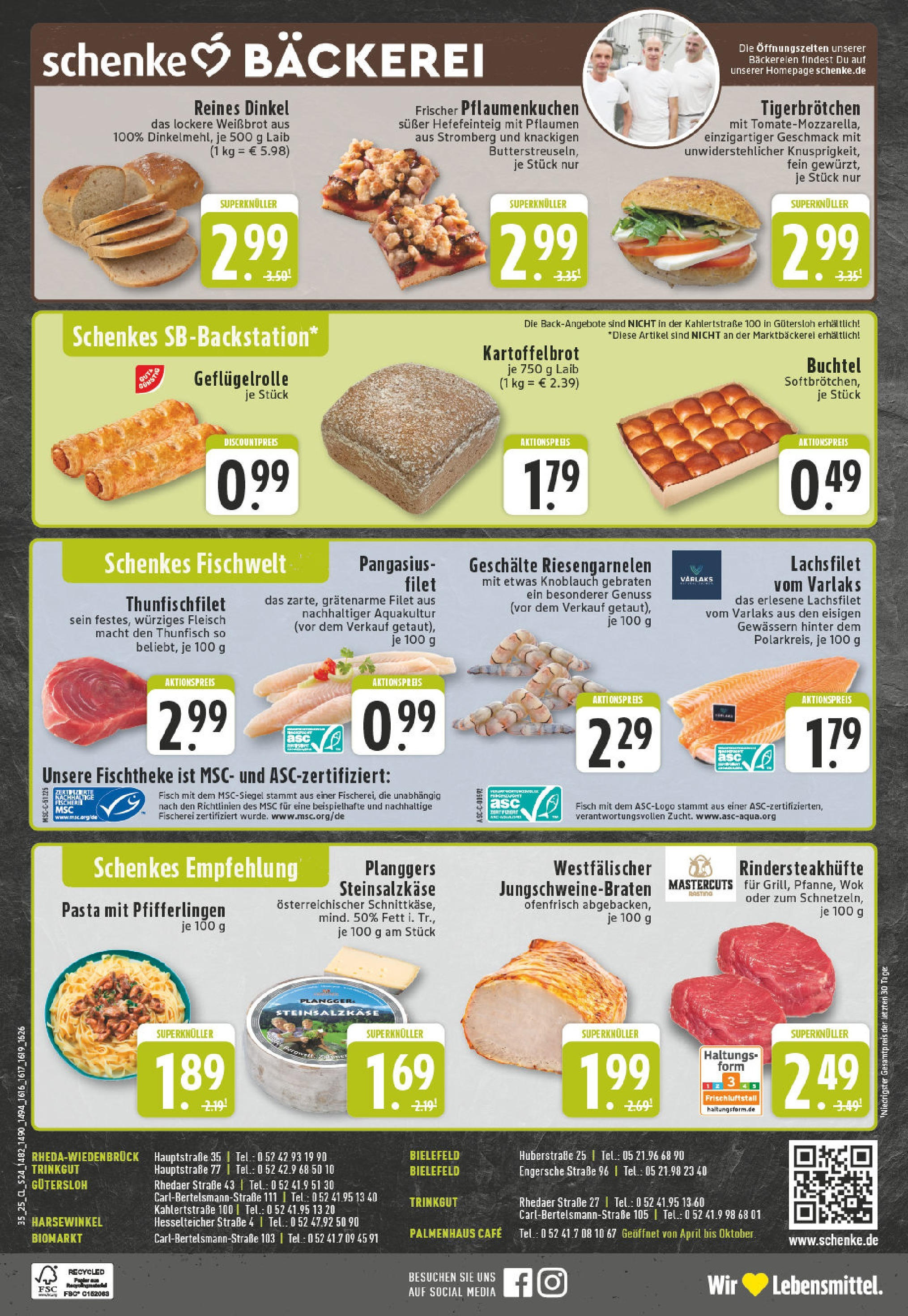 Edeka prospekt Harsewinkel (ab 24.08.2025) » Angebote Online | Seite: 24 | Produkte: Bäckerei, Pflaumen, Pasta, Steak Edeka prospekt Harsewinkel (ab 24.08.2025) » Angebote Online | Seite: 24 | Produkte: Bäckerei, Pflaumen, Pasta, Steak