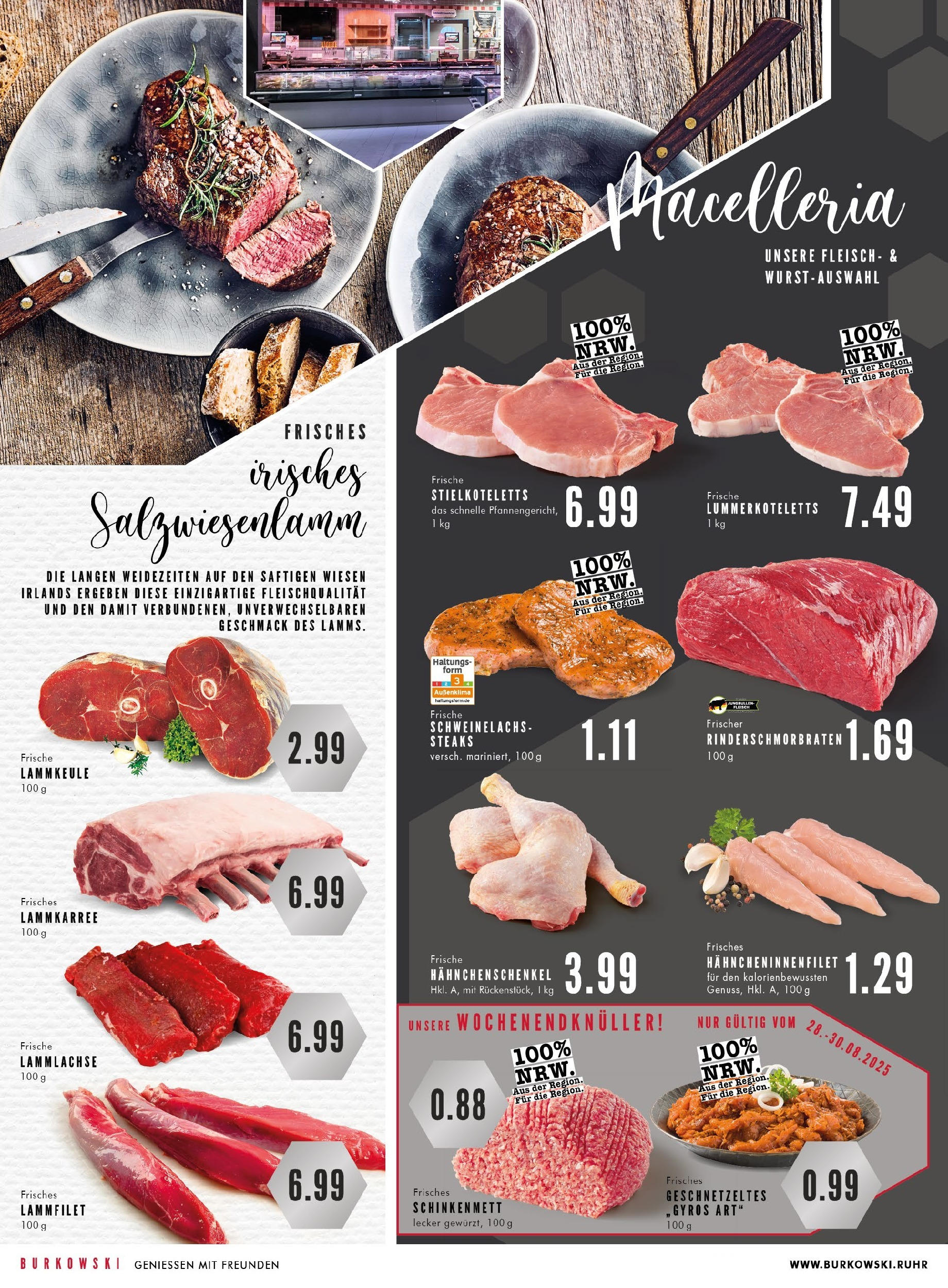 Edeka prospekt Essen (ab 25.08.2025) » Angebote Online | Seite: 4 | Produkte: Lammkeule, Hahnchenschenkel, Wurst, Steak Edeka prospekt Essen (ab 25.08.2025) » Angebote Online | Seite: 4 | Produkte: Lammkeule, Hahnchenschenkel, Wurst, Steak