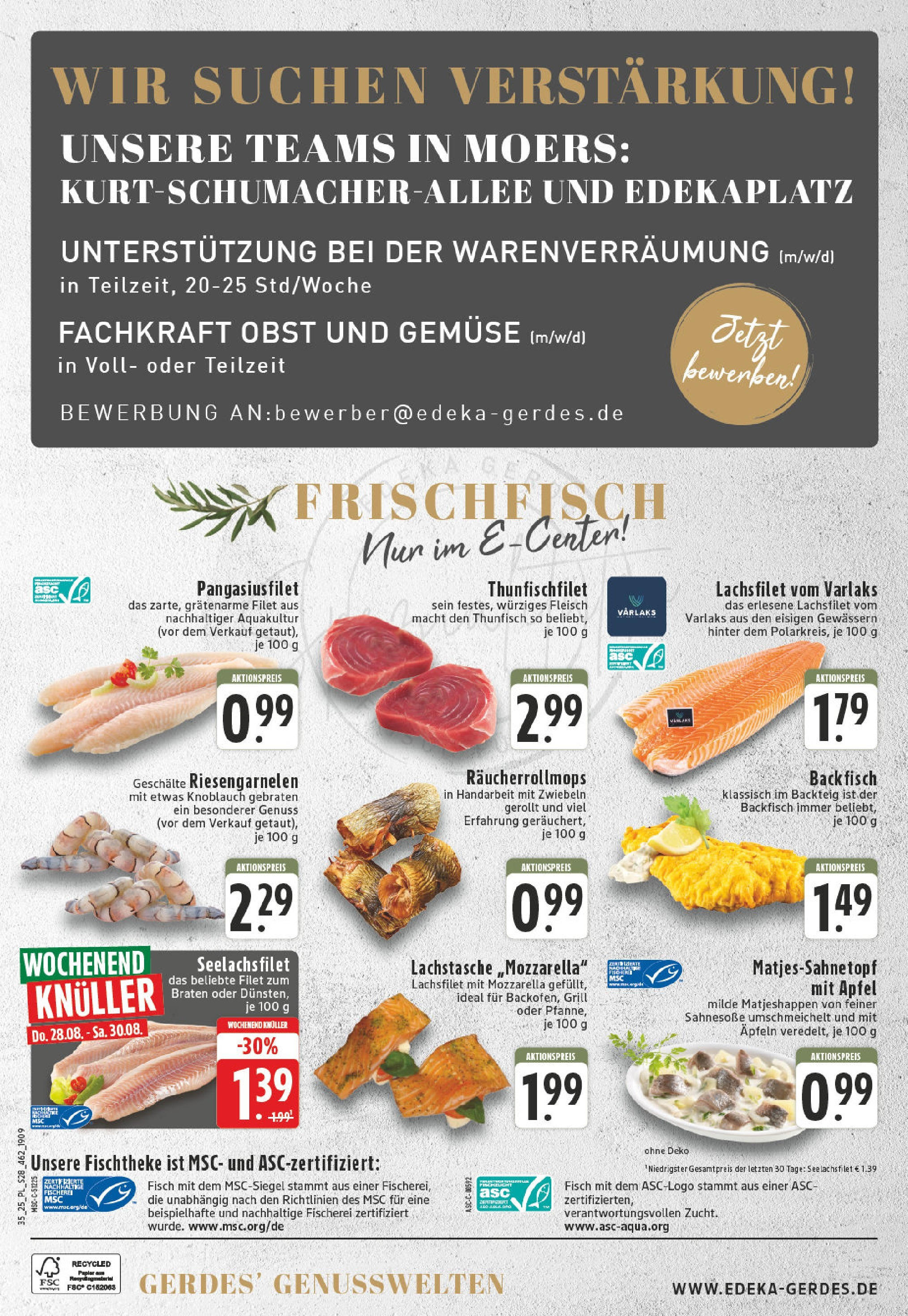 Edeka prospekt Moers-Rheinkamp (ab 24.08.2025) » Angebote Online | Seite: 28 | Produkte: Apple, Fisch, Zwiebeln, Obst Edeka prospekt Moers-Rheinkamp (ab 24.08.2025) » Angebote Online | Seite: 28 | Produkte: Apple, Fisch, Zwiebeln, Obst