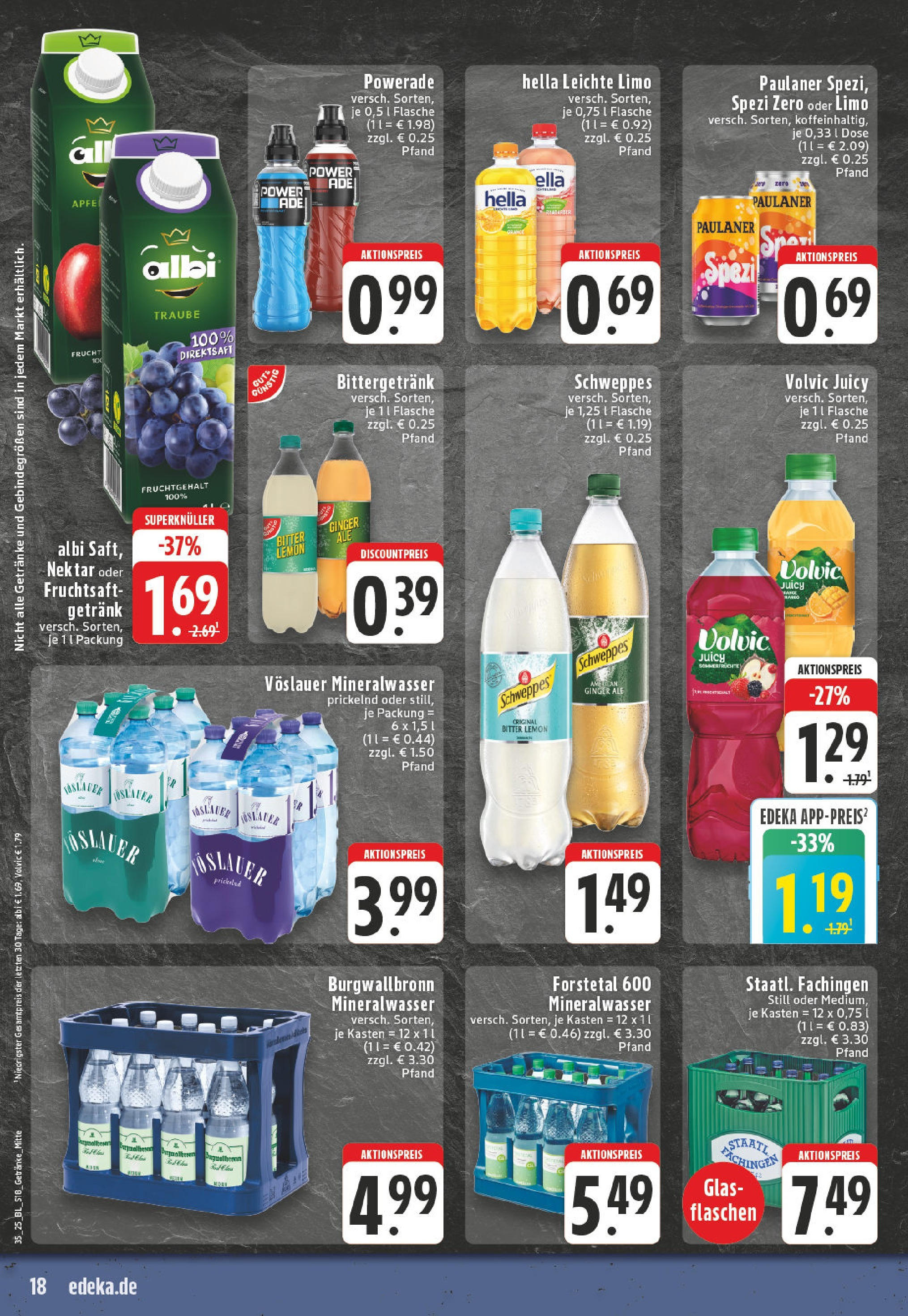 Edeka prospekt Dortmund (ab 24.08.2025) » Angebote Online | Seite: 18 | Produkte: Cola, Hella, Powerade, Volvic Edeka prospekt Dortmund (ab 24.08.2025) » Angebote Online | Seite: 18 | Produkte: Cola, Hella, Powerade, Volvic