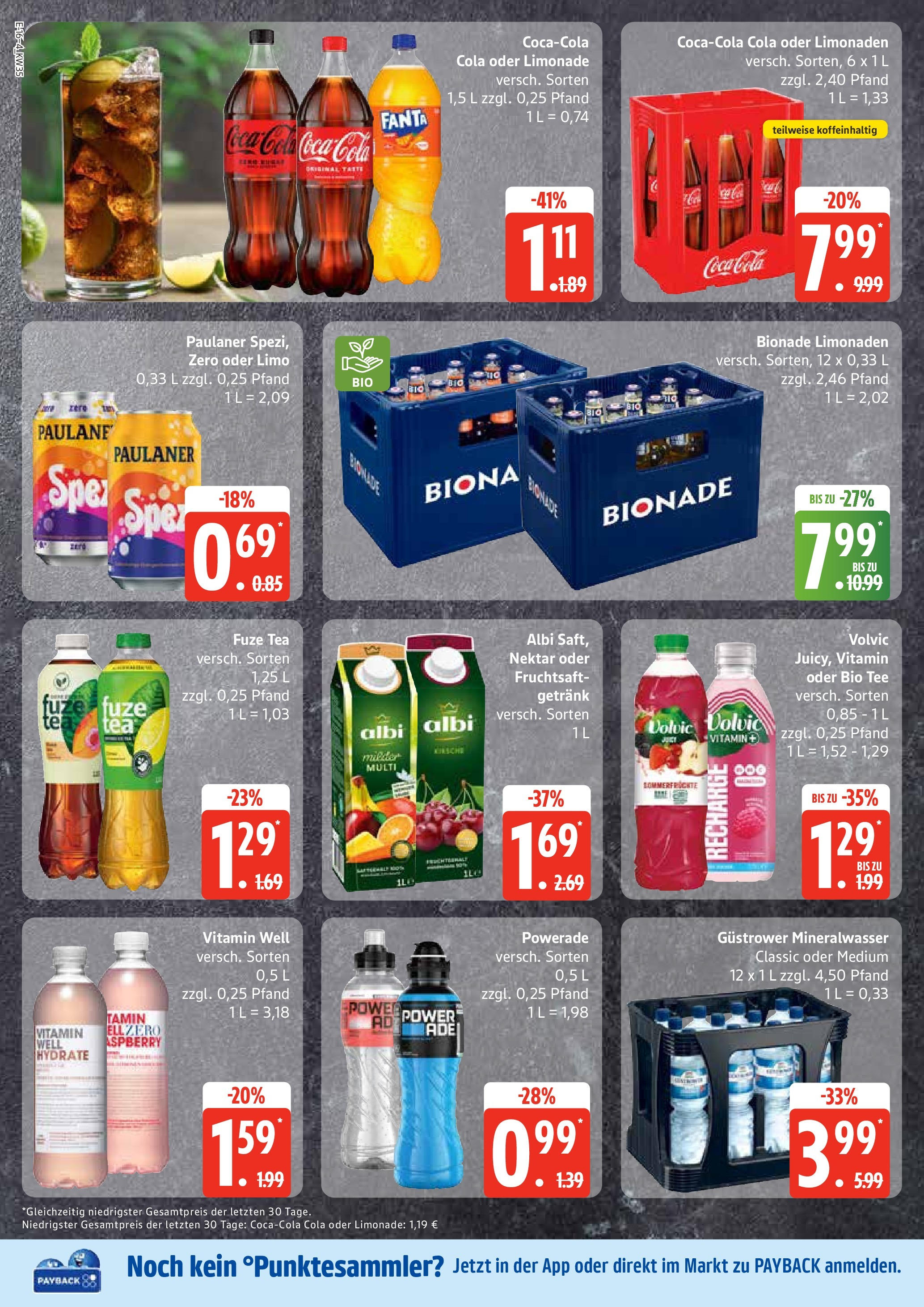 Marktkauf - Marktkauf: Wochenangebote (ab 24.08.2025) » Angebote ab Montag | Seite: 16 | Produkte: Fanta, Cola, Powerade, Paulaner Marktkauf - Marktkauf: Wochenangebote (ab 24.08.2025) » Angebote online | Seite: 16 | Produkte: Fanta, Cola, Powerade, Paulaner