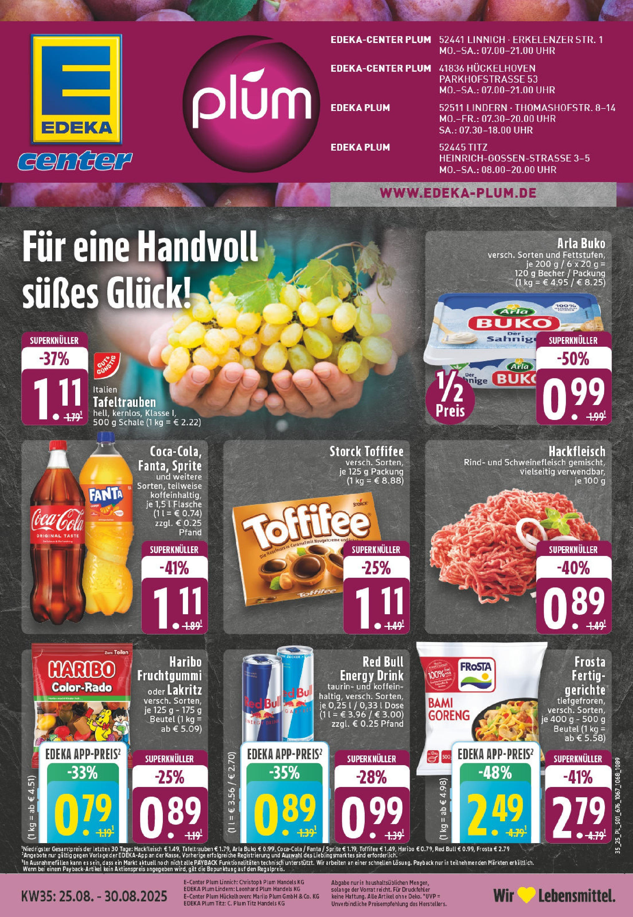 Edeka prospekt Linnich (ab 24.08.2025) » Angebote Online | Seite: 1 | Produkte: Sprite, Haribo, Arla buko, Schweinefleisch Edeka prospekt Linnich (ab 24.08.2025) » Angebote Online | Seite: 1 | Produkte: Sprite, Haribo, Arla buko, Schweinefleisch