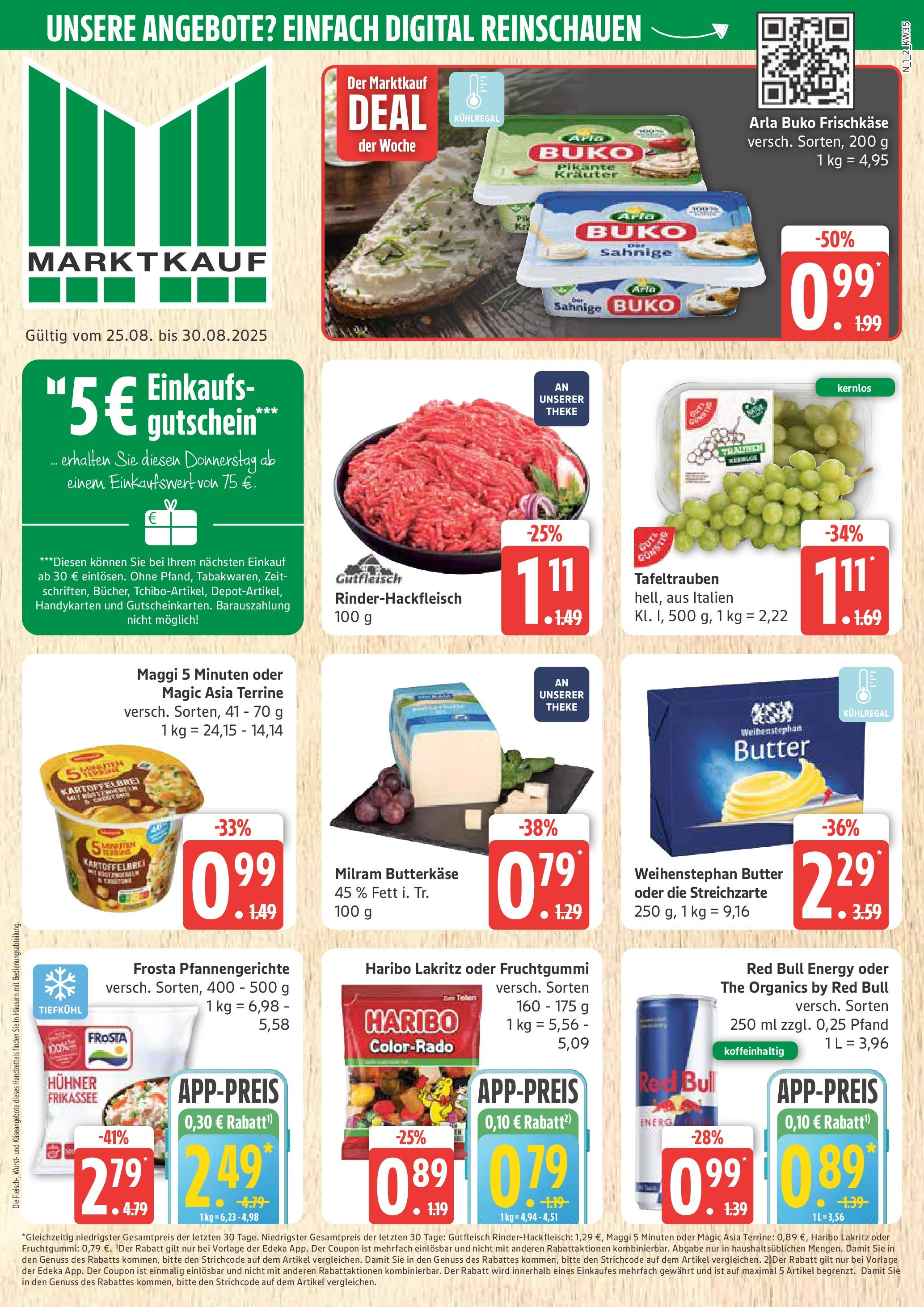 Marktkauf - Marktkauf: Wochenangebote (ab 24.08.2025) » Angebote ab Montag | Seite: 1 | Produkte: Maggi, Trauben, Arla buko, Frischkase Marktkauf - Marktkauf: Wochenangebote (ab 24.08.2025) » Angebote online | Seite: 1 | Produkte: Maggi, Trauben, Arla buko, Frischkase