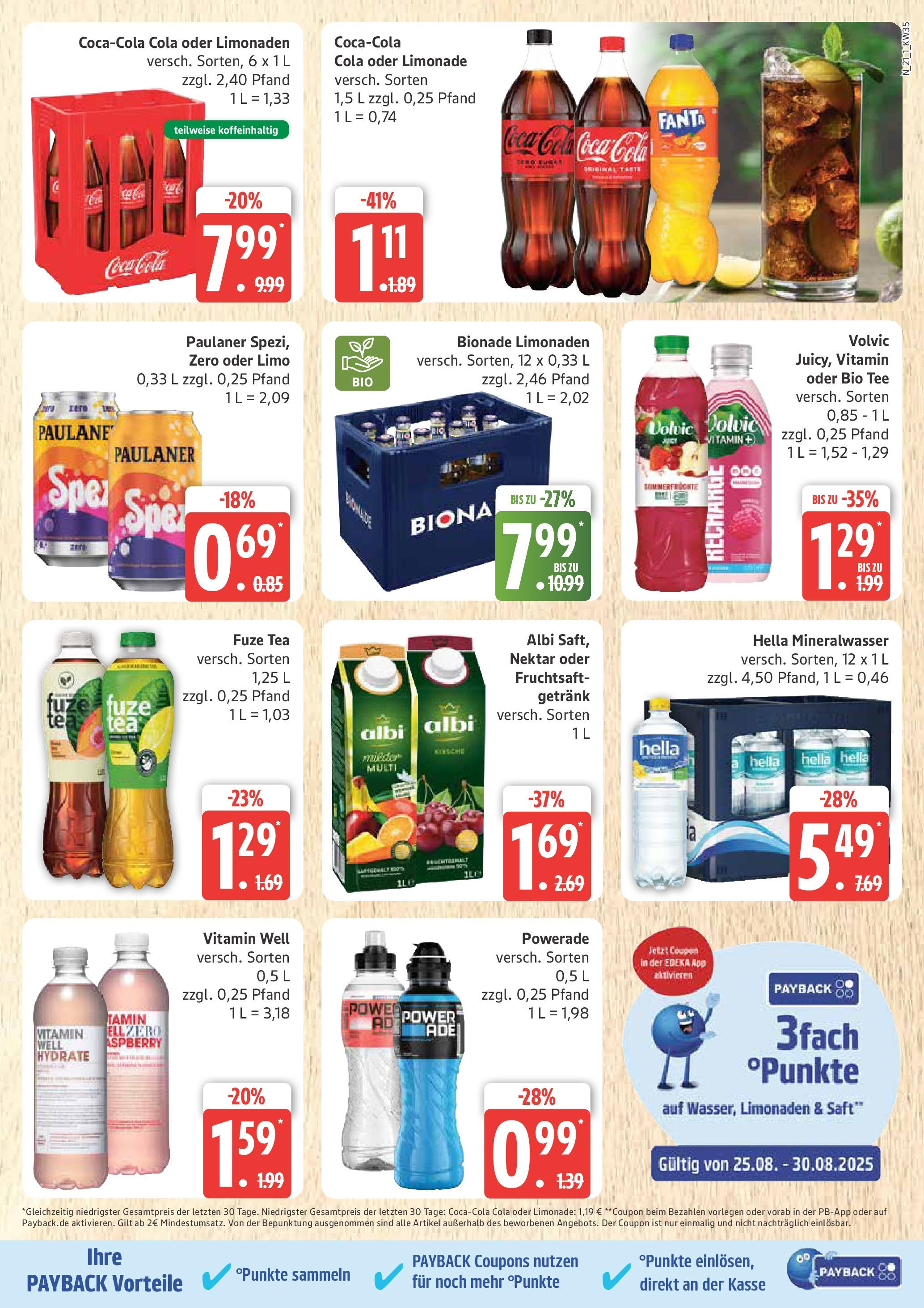 Marktkauf - Marktkauf: Wochenangebote (ab 24.08.2025) » Angebote ab Montag | Seite: 21 | Produkte: Coca cola, Powerade, Saft, Fruchtsaft Marktkauf - Marktkauf: Wochenangebote (ab 24.08.2025) » Angebote online | Seite: 21 | Produkte: Coca cola, Powerade, Saft, Fruchtsaft